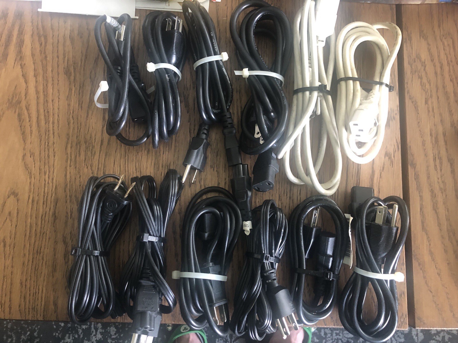 Computer Power Cables Cords, 13-each, Various Lengths and Styles