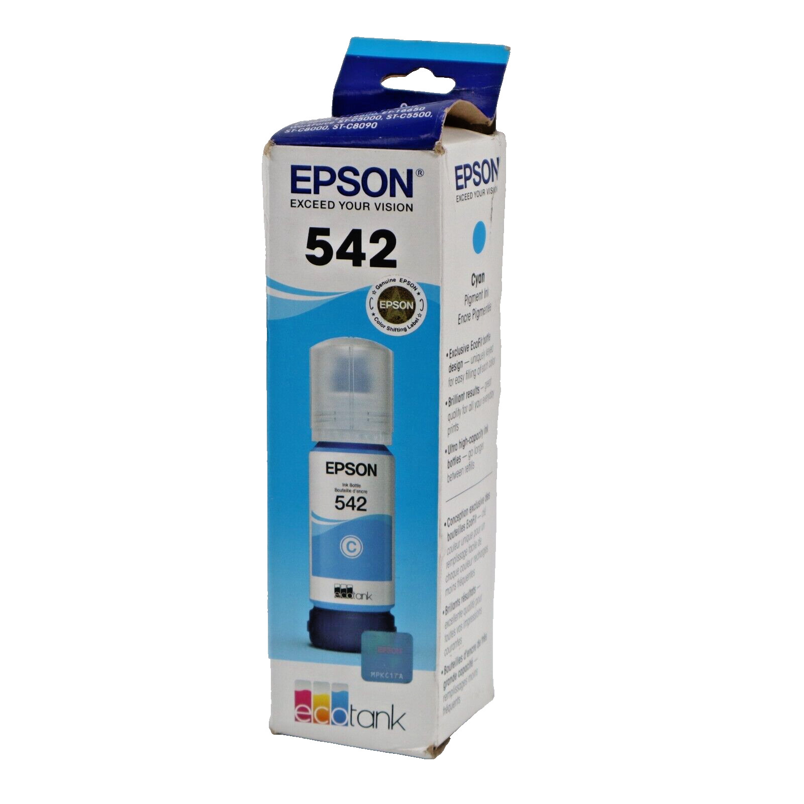 🔥NEW EPSON 542 CYAN EcoTank Genuine Ink  70ML T542220-S Exp 06/28 SHIPS TODAY🔥