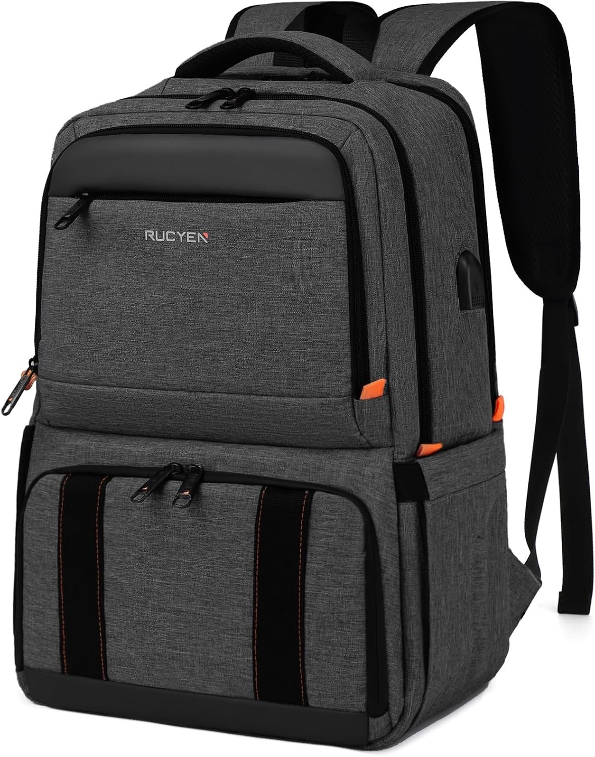 RUCYEN Lunch Backpack, Insulated Cooler Backpack Box 15.6 inch, Black 