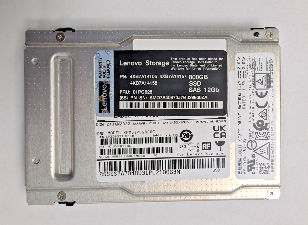 KIOXIA 800GB 12GB SAS 2.5" SSD DE SERIES  ENTERPRISE SSD KPM61VUG800G KIOXIA