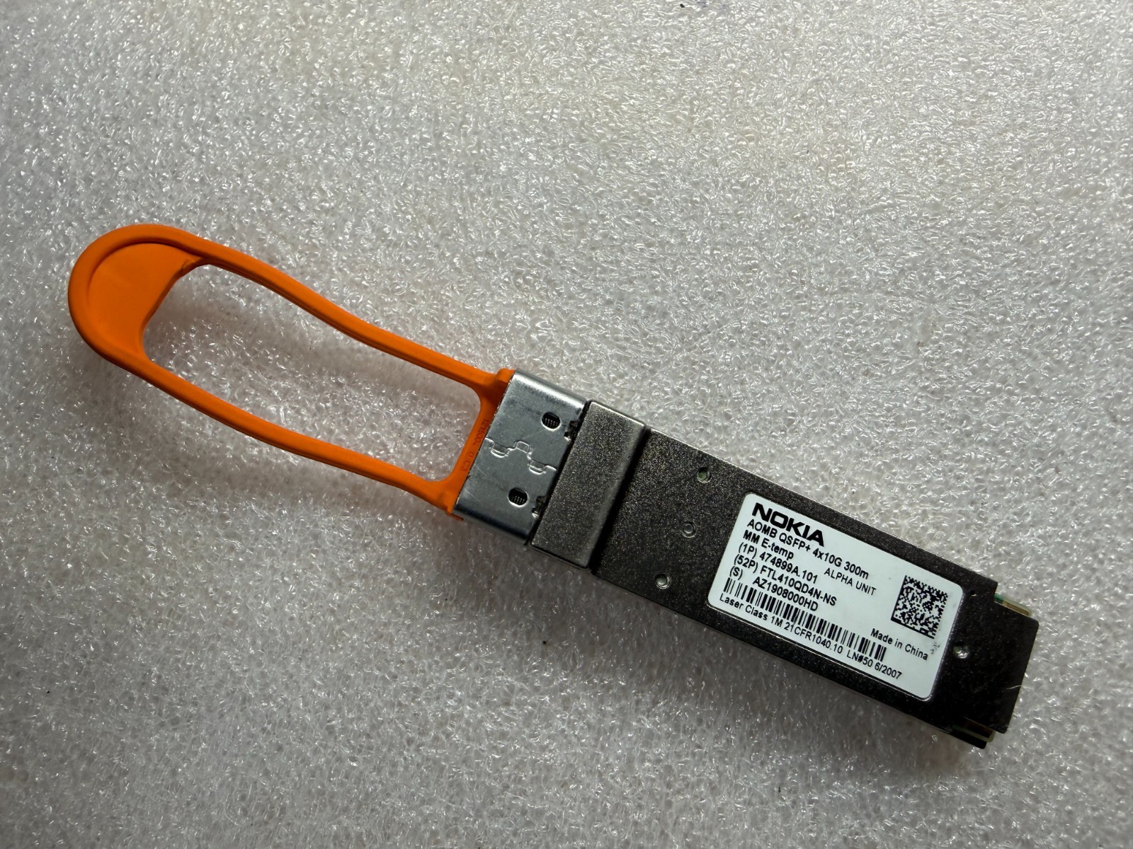 Nokia 474899A.101 AOMB ALPHA FTL410QD4N-NS QSFP+ 40G-SR4 4x10G 850nm 300m MMFMPO