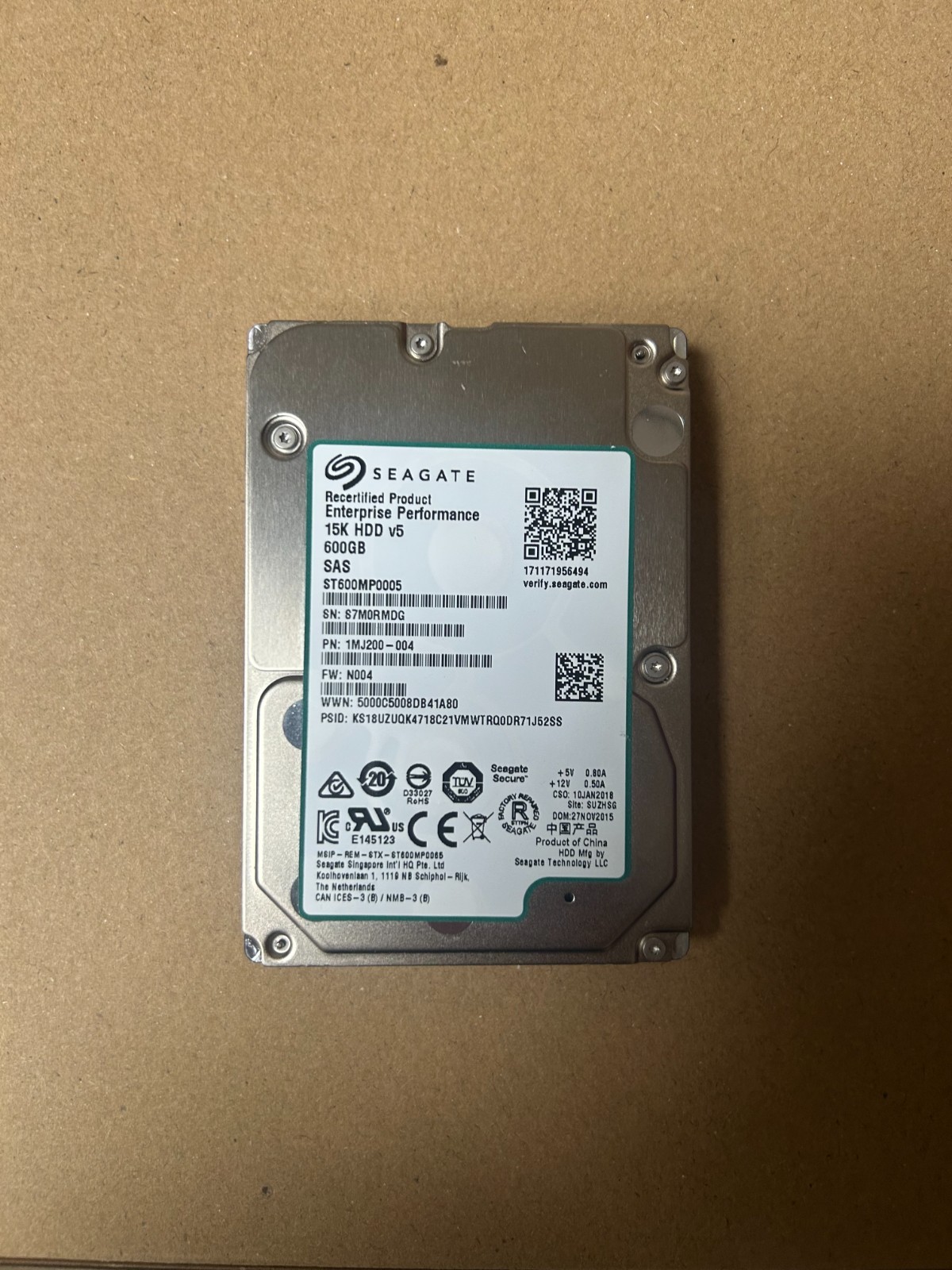 Seagate ST600MP0005 600GB SAS Hard Drive 2.5'