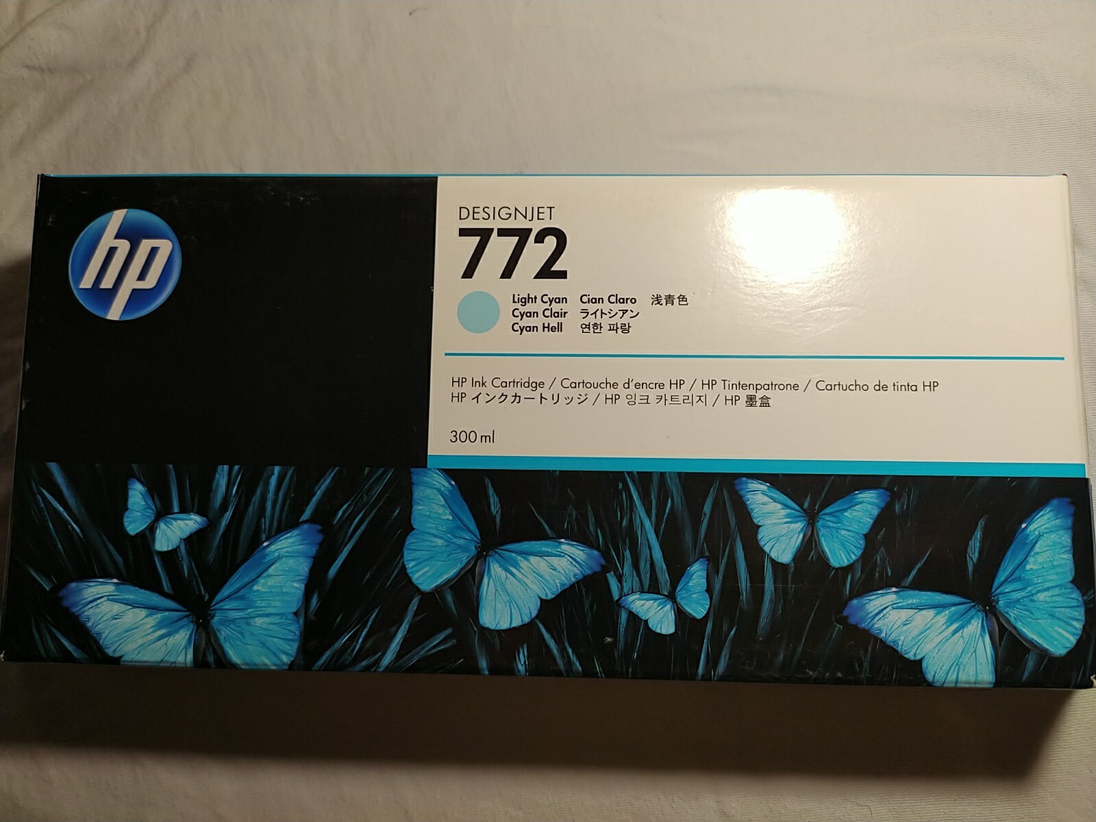 HP DesignJet 772 Cartridges - 300ml - For HP Z5200 - HP Z5400, Light Cyan Plotter