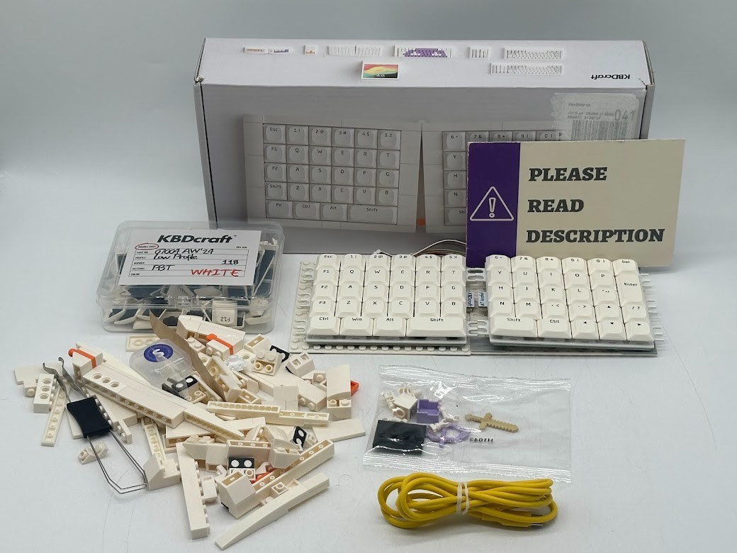 KBDcraft 07 Israfel Ergonomic Split Ortho Low-Profile 50% Mechanical Keyboard