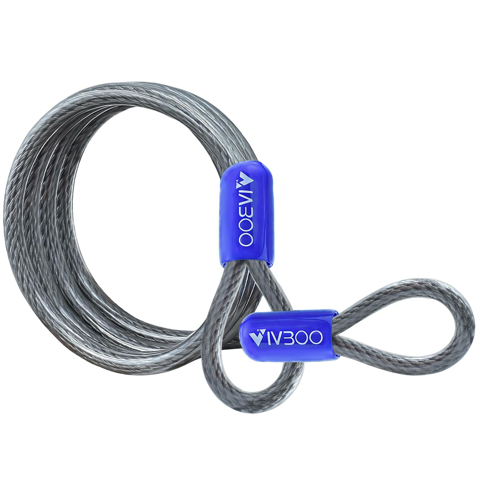 5/16in Heavy-Duty Security Cable with Loops 4FT/6FT/8FT/10FT Cut-Resistant and W