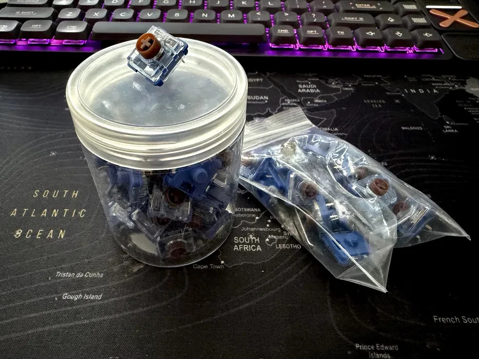 70x Kailh Deep Sea Silent LP Tactile (Whale) - new switches