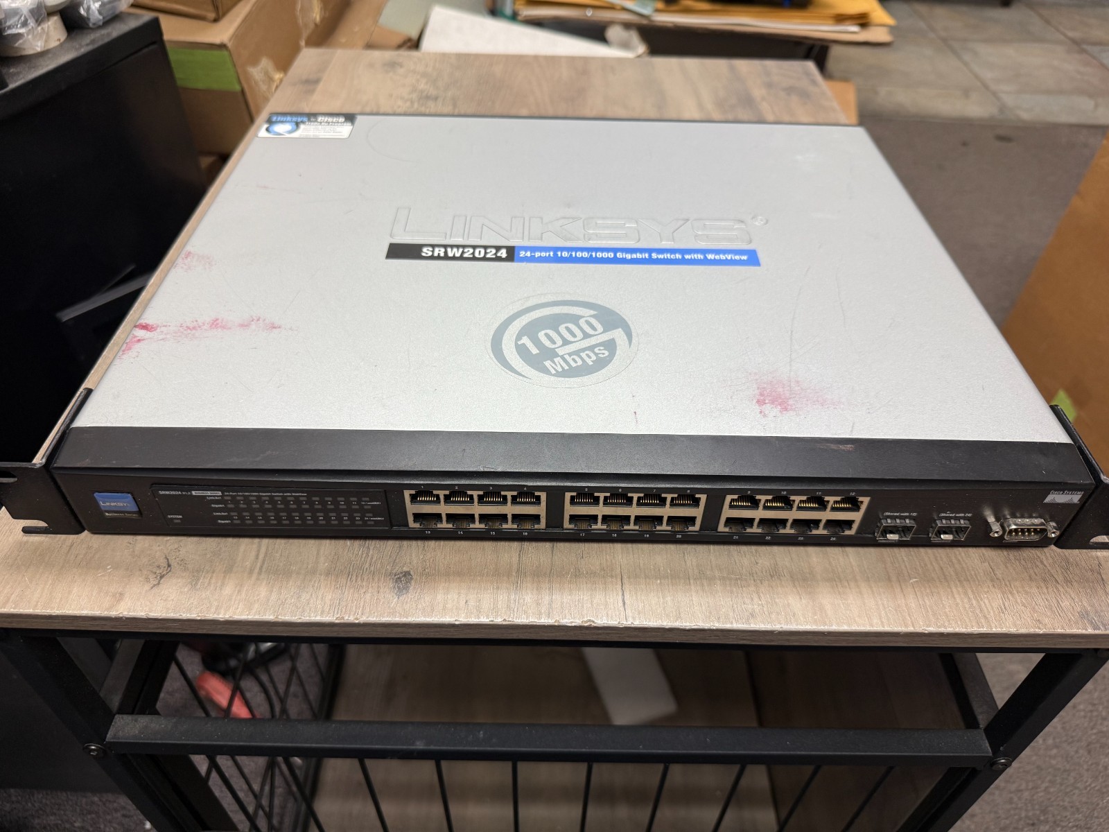 Linksys SRW2024 V1.2 Ethernet Switch 24-Port Fully Managed Rack Mountable