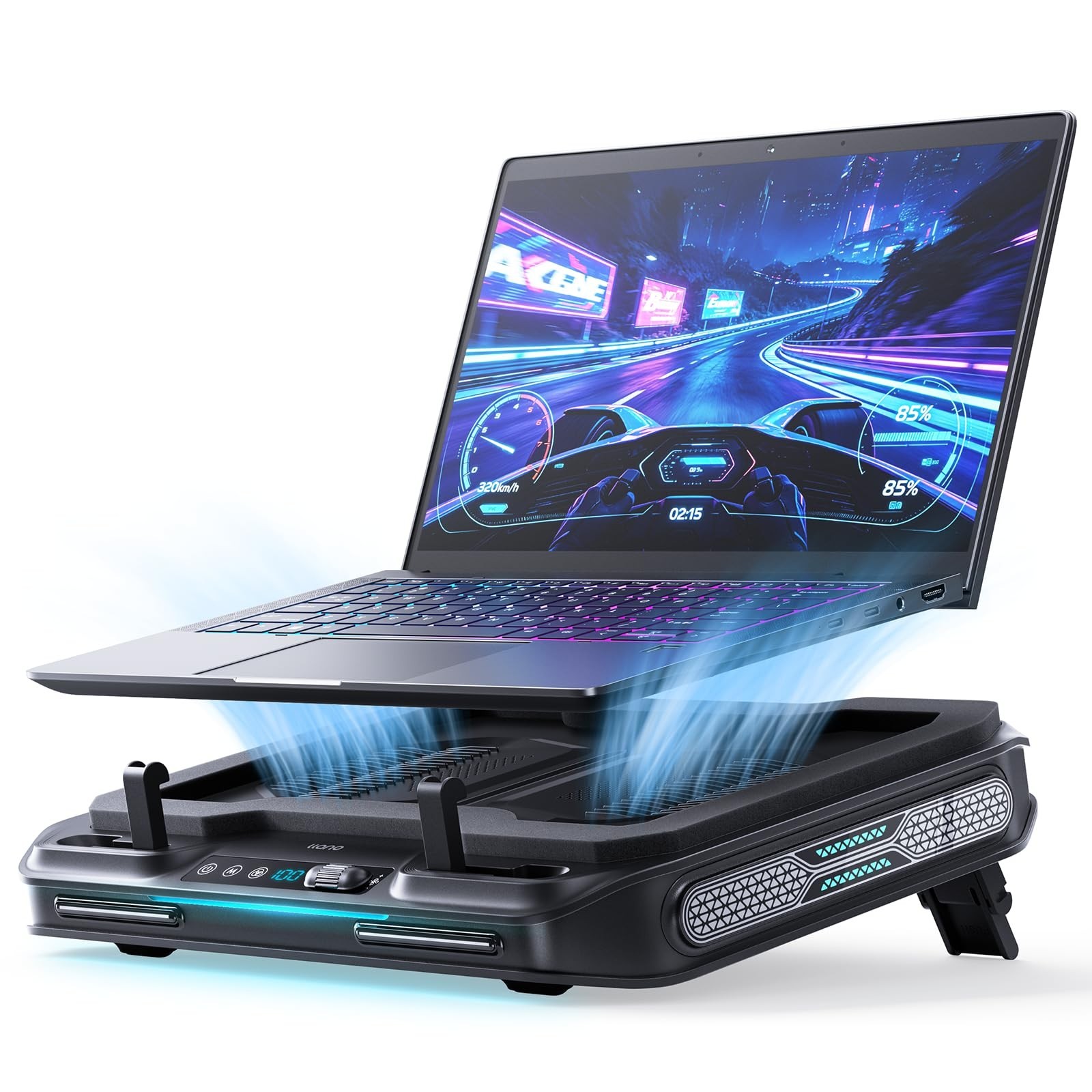 RGB Gaming Laptop Cooling Pad - V11 Pro Cooler with Adjustable Fan Speed