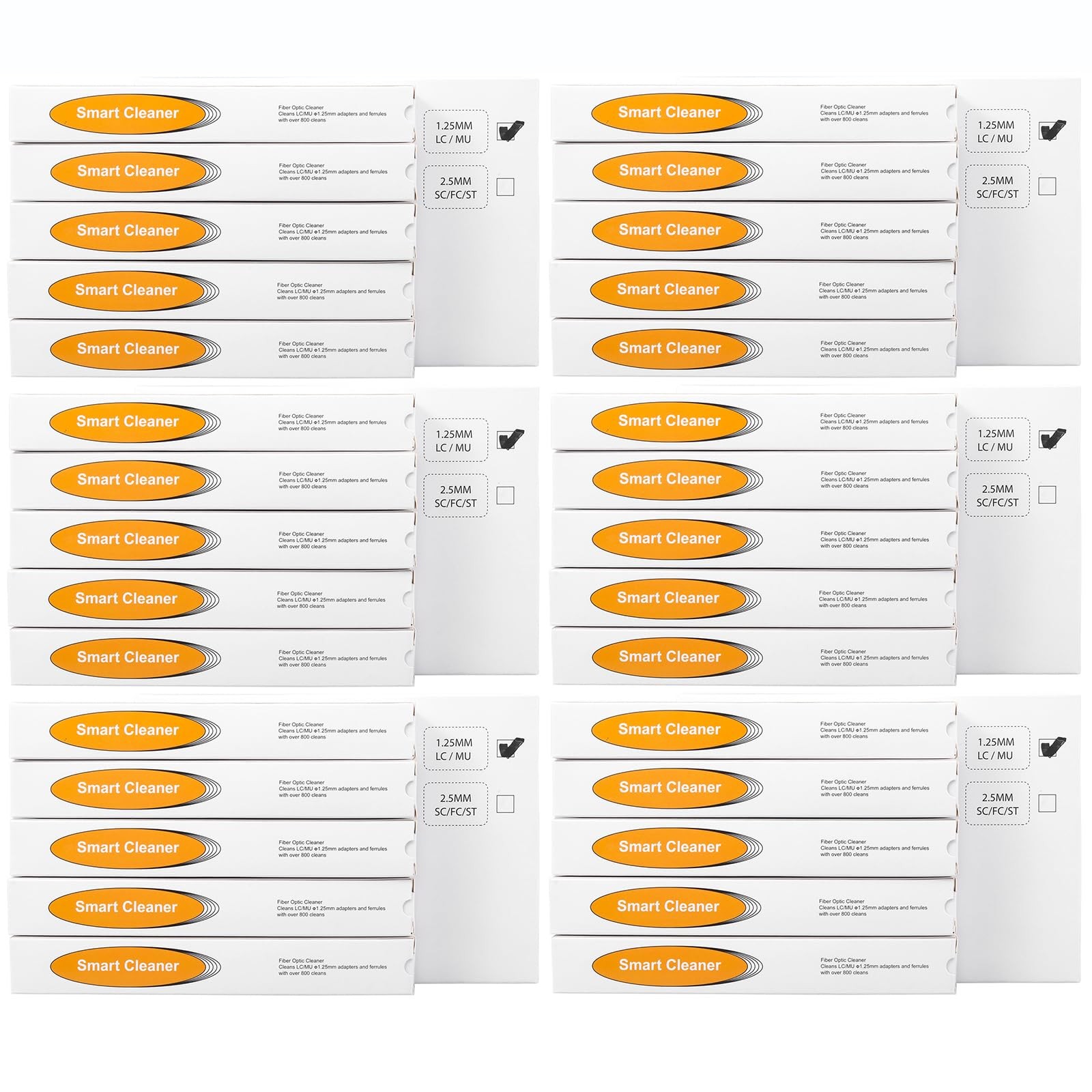 Duogalia 30 Pack Fiber Cleaner Pen Fiber Optic Cleaing Tools for 1.25 mm LC/M...