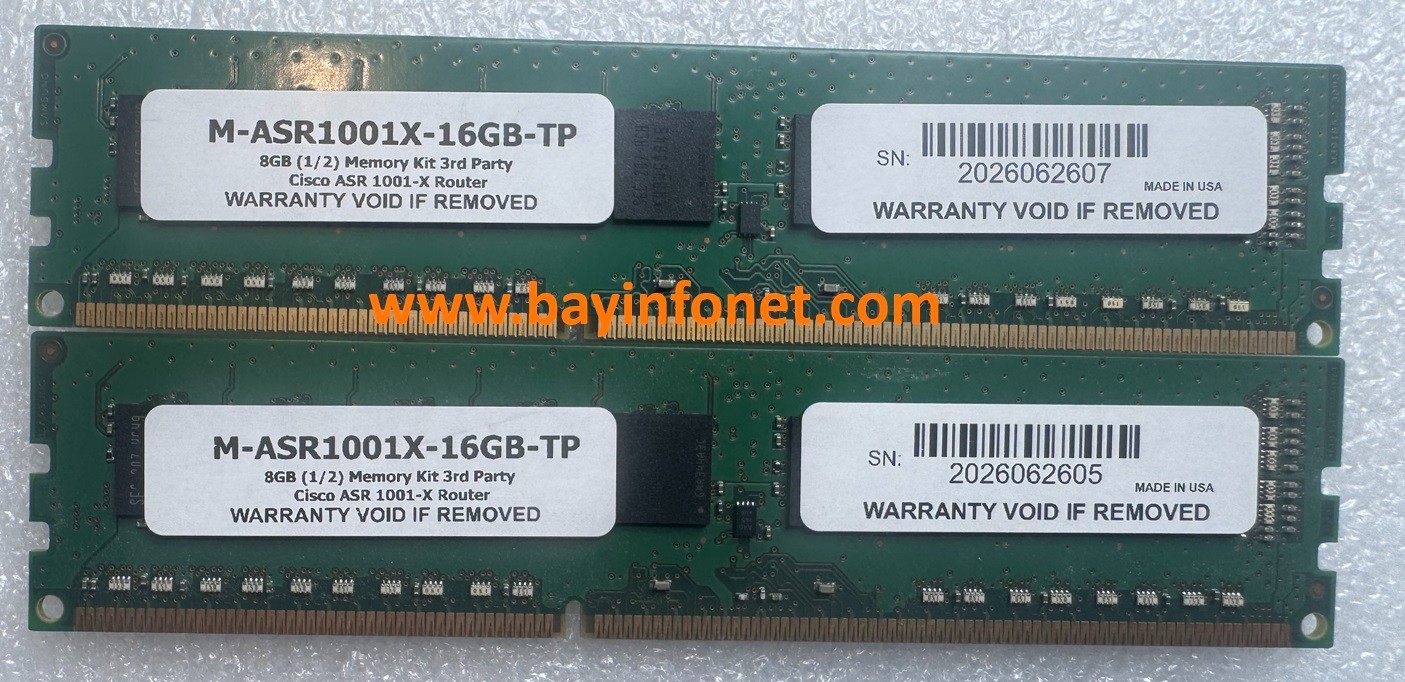 M-ASR1001X-16GB (2x8GB) 16GB Memory Kit 3rd Party Upgrade For Cisco ASR1001X