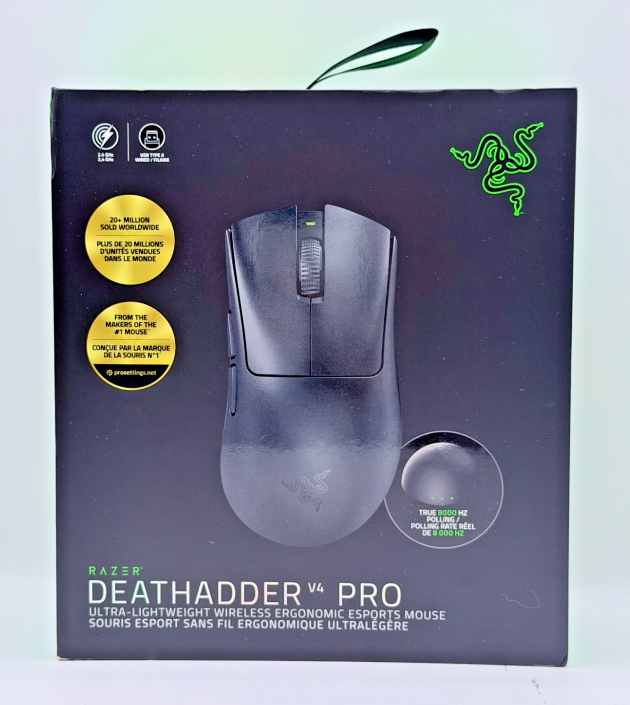 Razer DeathAdder V4 Pro Wireless Gaming Mouse, Black - NEW SEALED
