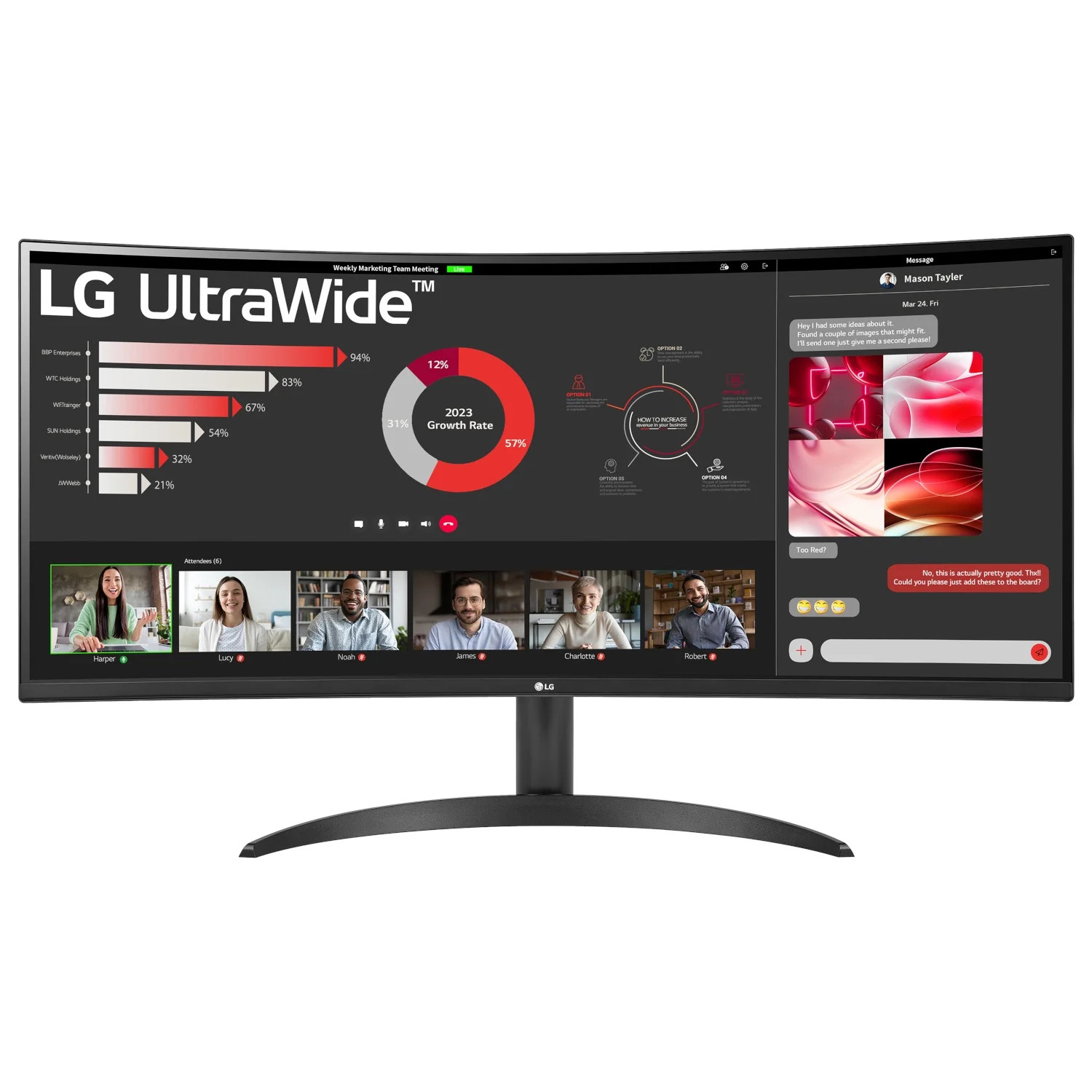 LG 34WR50QK-B 34" 1440p WQHD 100Hz 5ms GTG Curved VA LED FreeSync Gaming Monitor