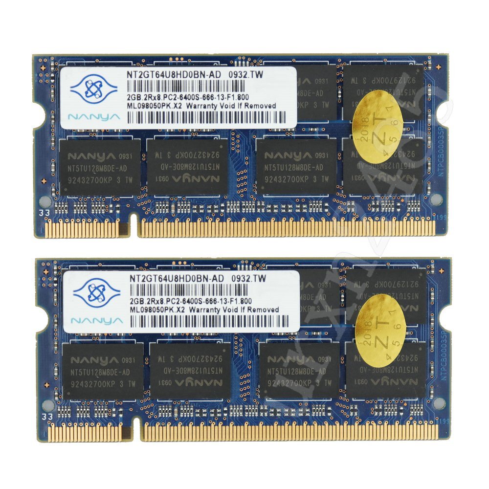 4GB 2x 2GB Kit Dell Inspiron 1420 1440 1520 1521 1525 1526 1545 1546 1720 Memory