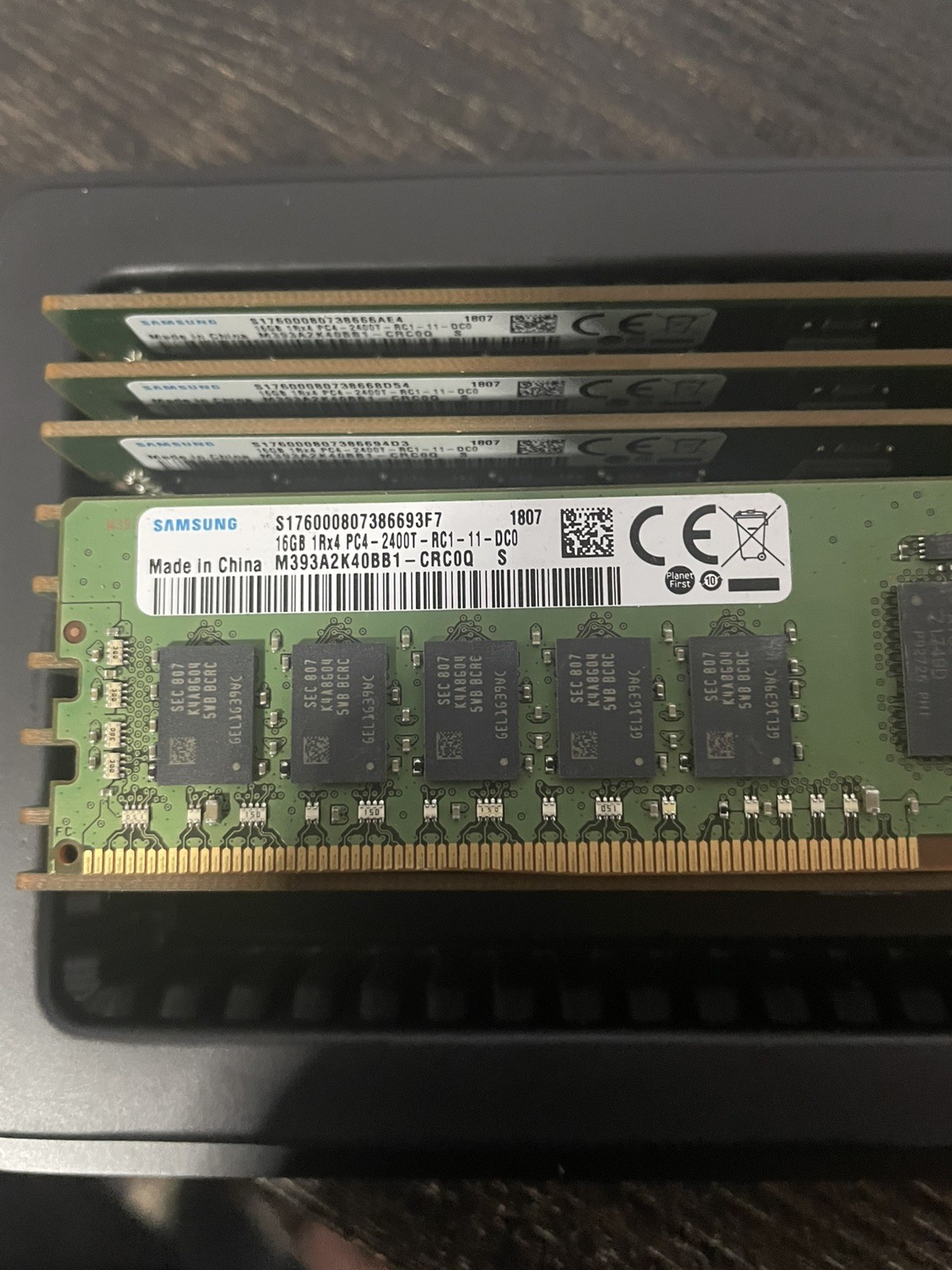 Lot of 10 Samsung 16GB 1Rx4 PC4-2400T M393A2K40BB1-CRC