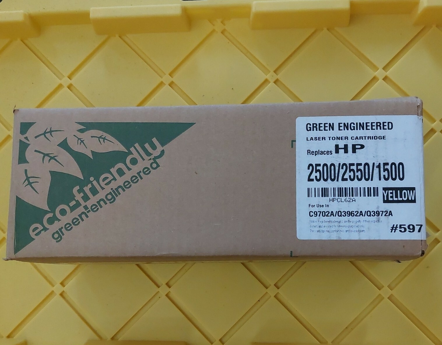 ECO-FRIENDLY  Toner Cartridge replaces HP C9702A/Q3962A/Q3972A Yellow NEW