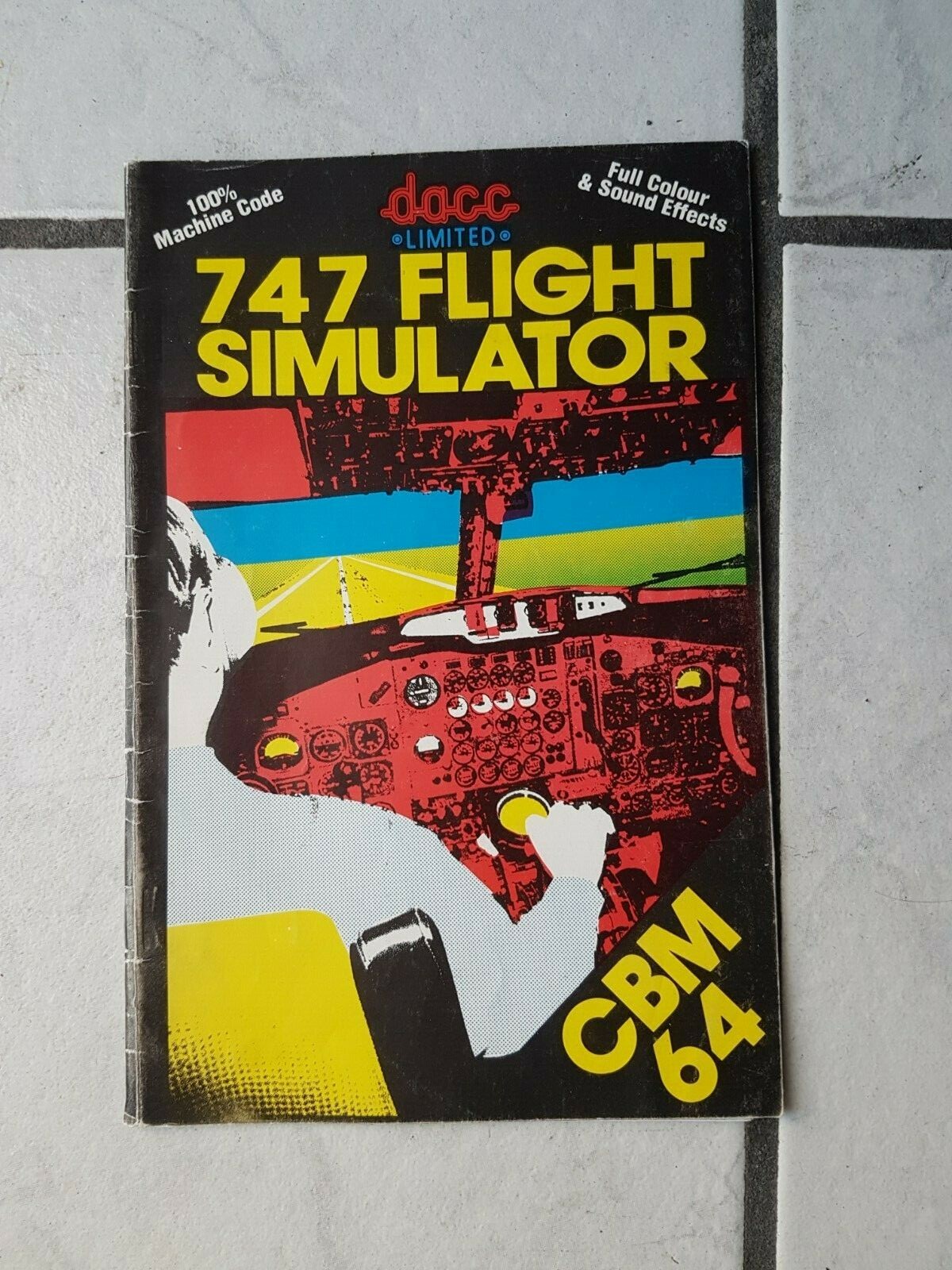 Commodore 64 - 747 Flight Simulator Booklet / Companion Booklet (16 pages)