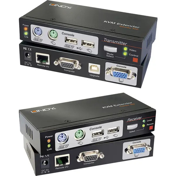 LINDY LIN-39378 Cat.5 KVM Extender Combo 300 PS/2 KVM Extender over Network Cable