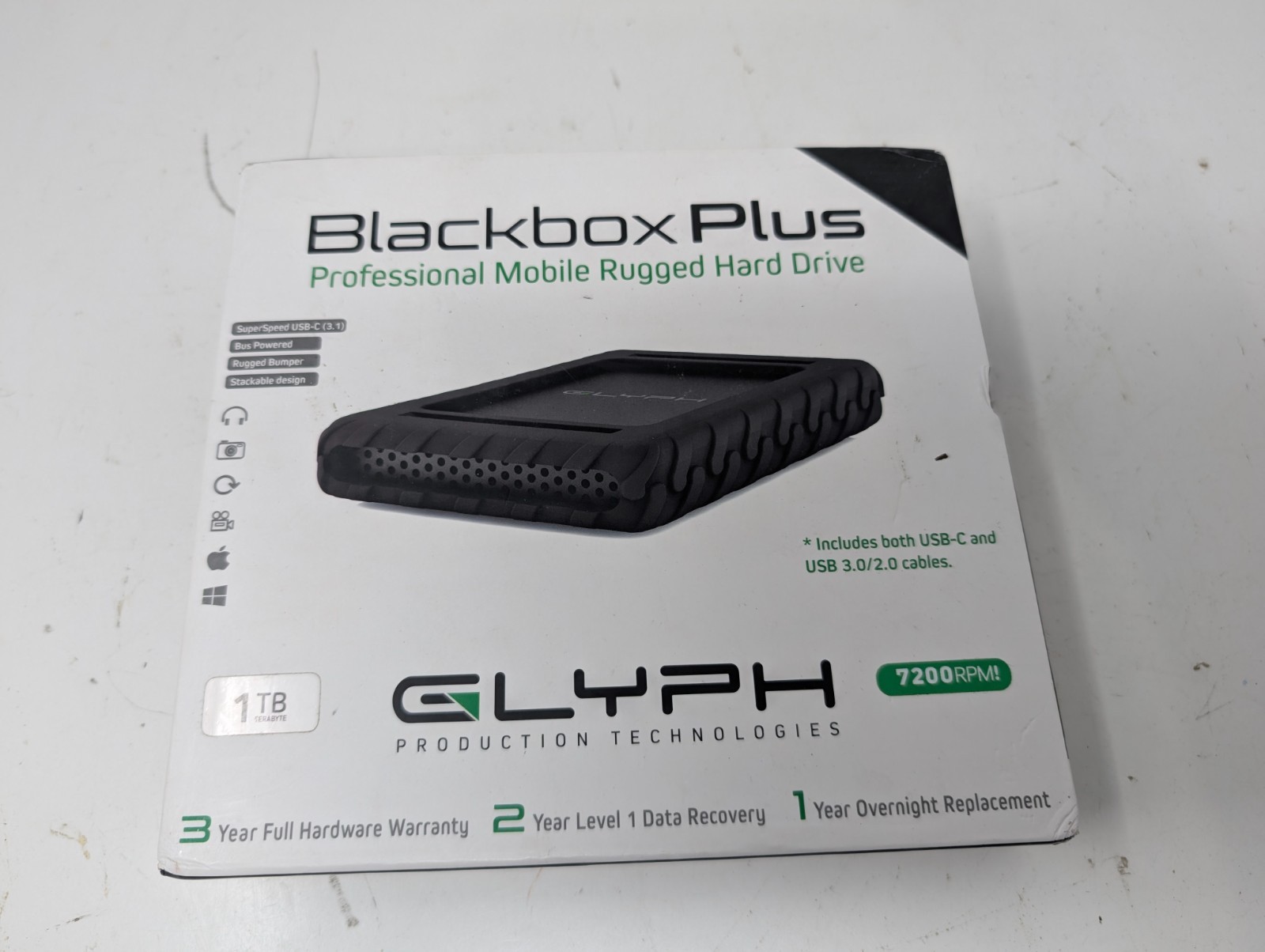 Glyph Technologies Blackbox Plus 1 TB, USB-C 3.1 7200rpm (91)