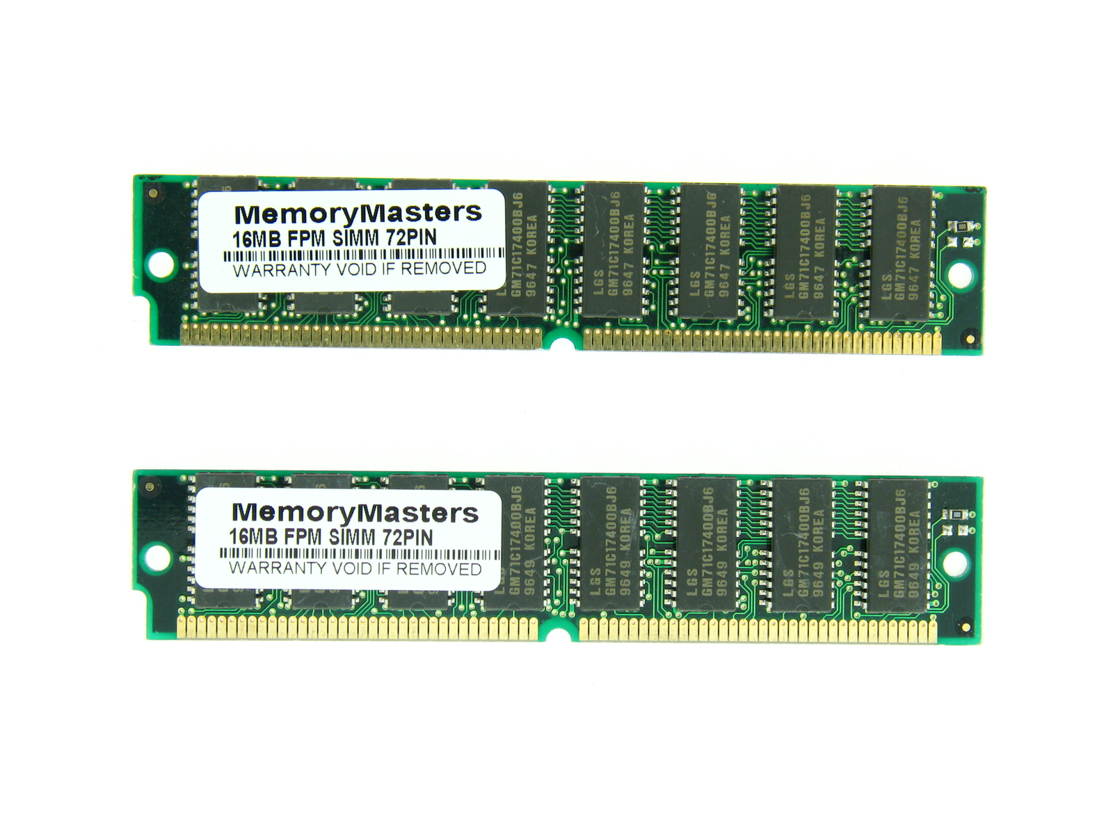 32MB (2X16MB) FPM NON-PARITY 60NS SIMM 72-PIN 5V 4X32 GOLD LEADS