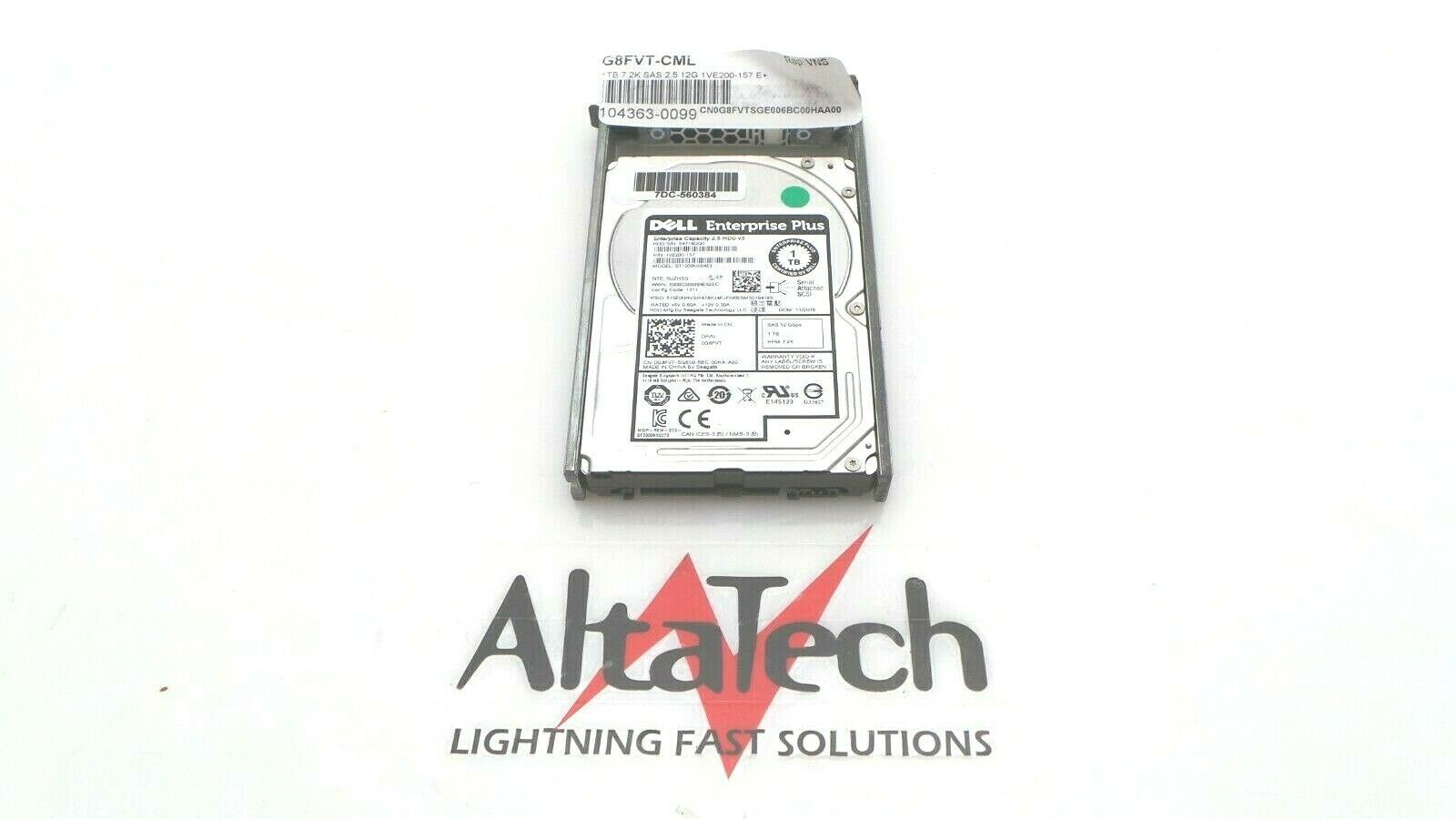 Dell G8FVT-CML Compellent 900GB 7.2K SAS 2.5" 12G EP HDD ST1000NX0453 Hard Drive