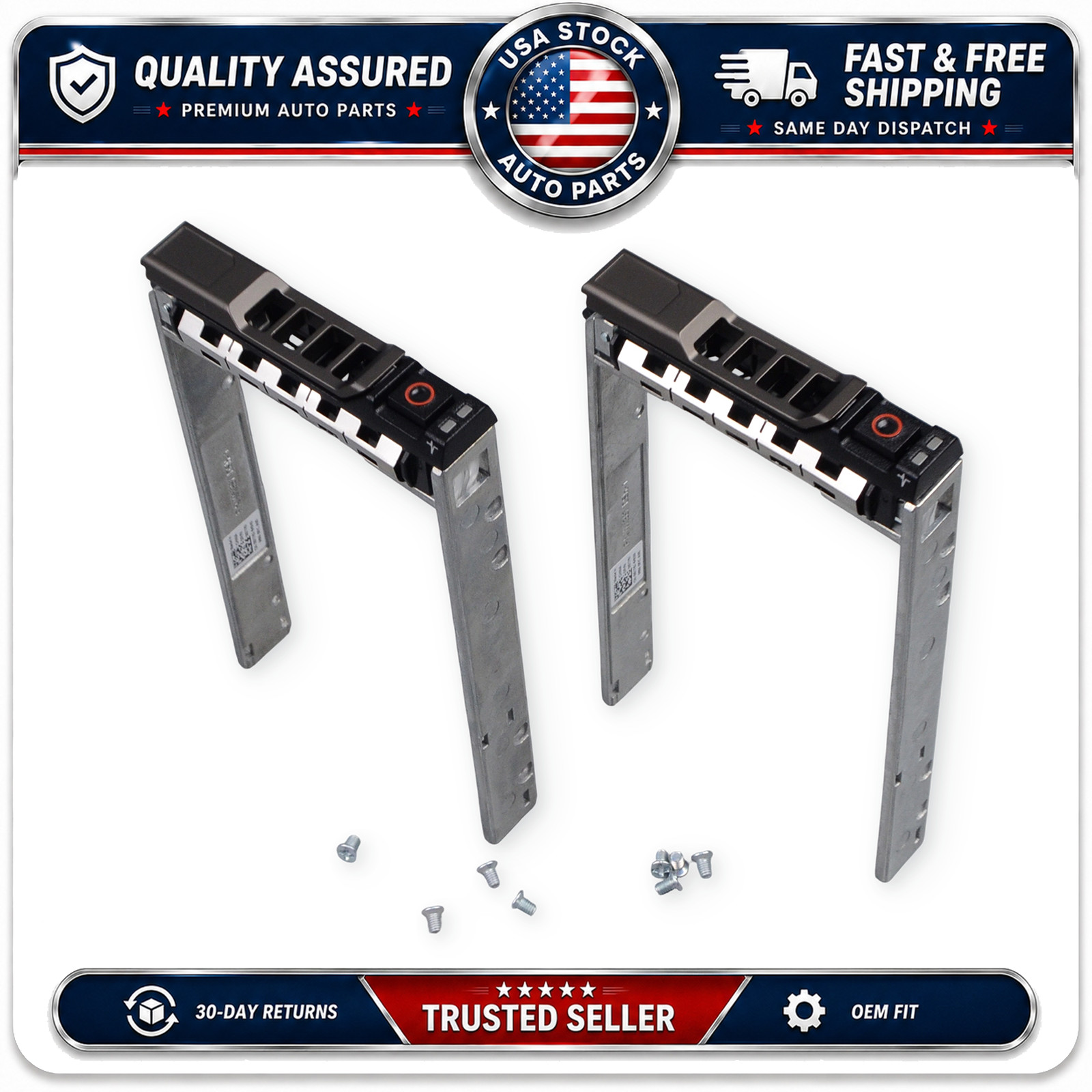 2 Pack 2.5in SAS SATA Drive Carrier For Dell PowerEdge R620 R720 R730xd G176J
