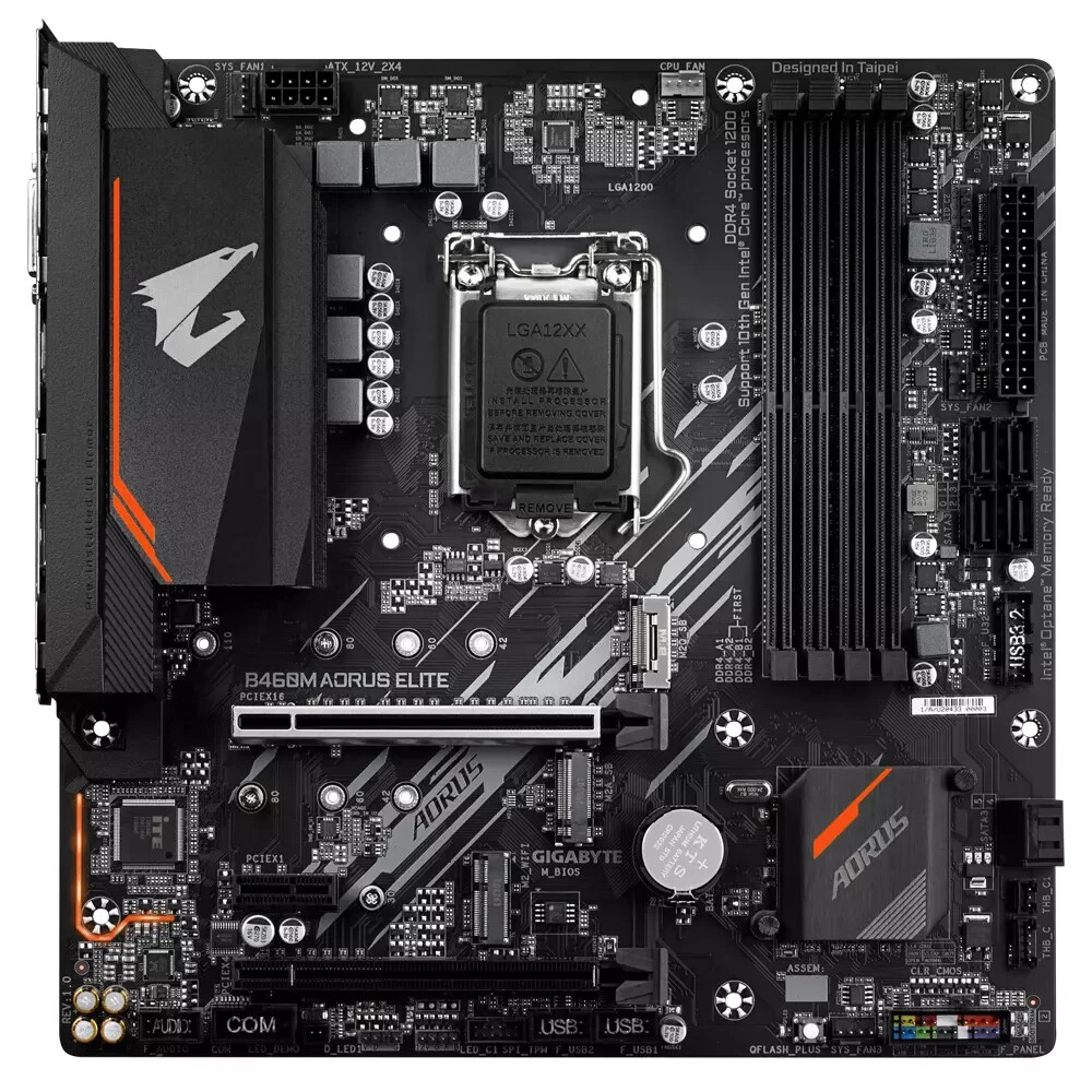 GIGABYTE B460M AORUS ELITE Motherboard - LGA 1200, DDR4, HDMI, Tested for Gaming