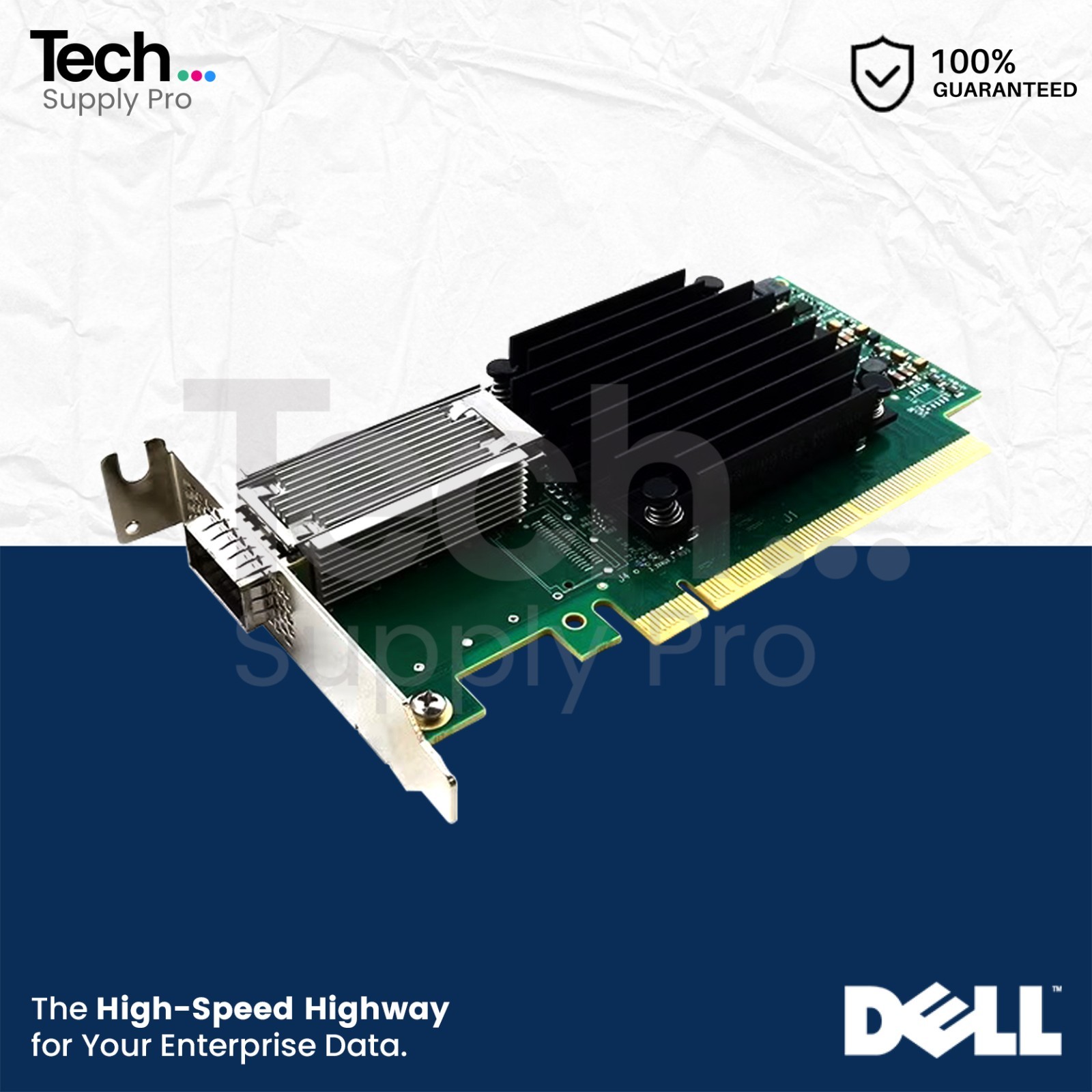 JJN39 Dell Mellanox ConnectX-4 CX455A Single-Port 100GB/s QSFP28 Adapter Card