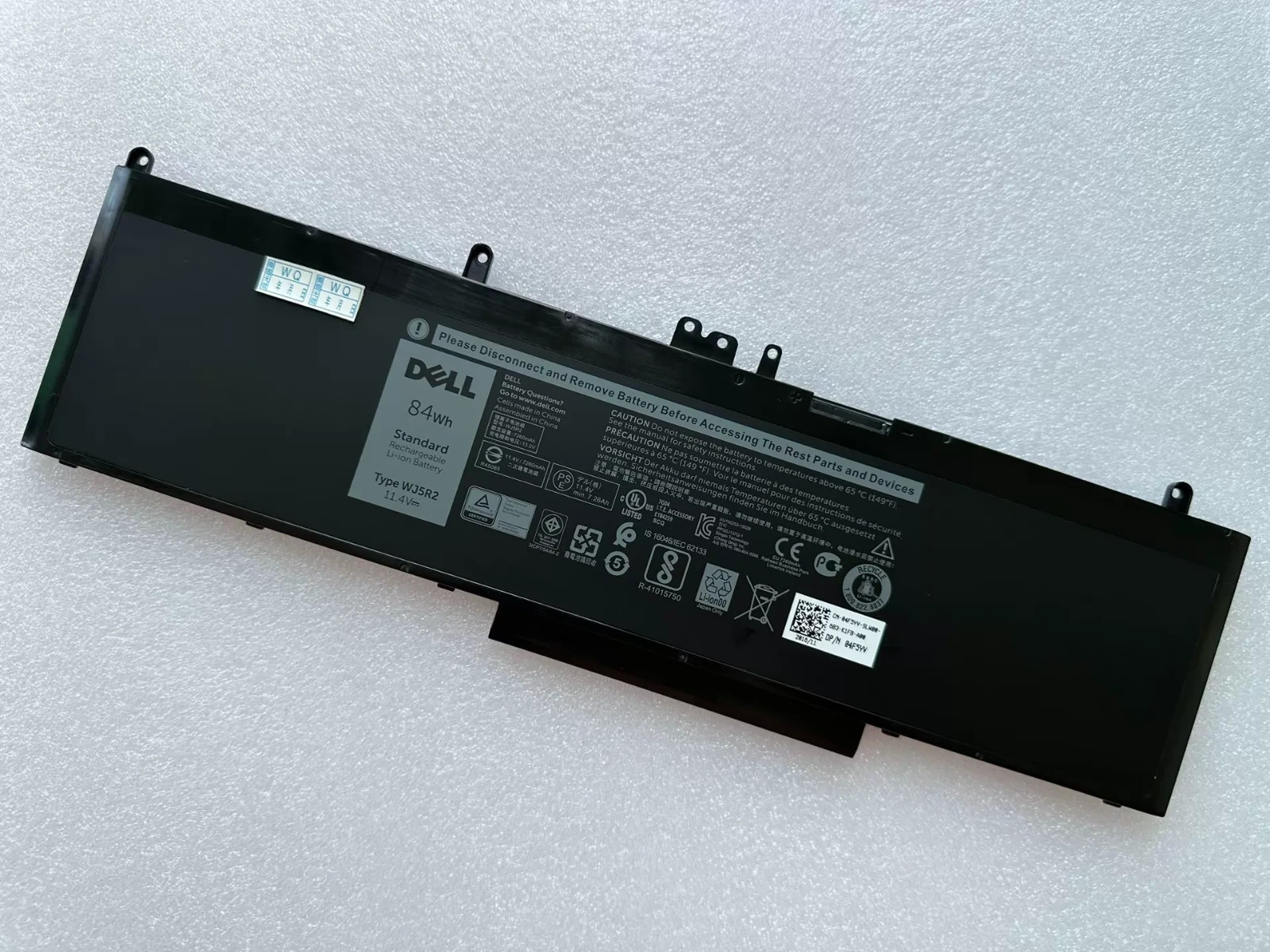 Genuine 84Wh WJ5R2 Battery For Dell Latitude E5570 Precision 3510 Series 4F5YV