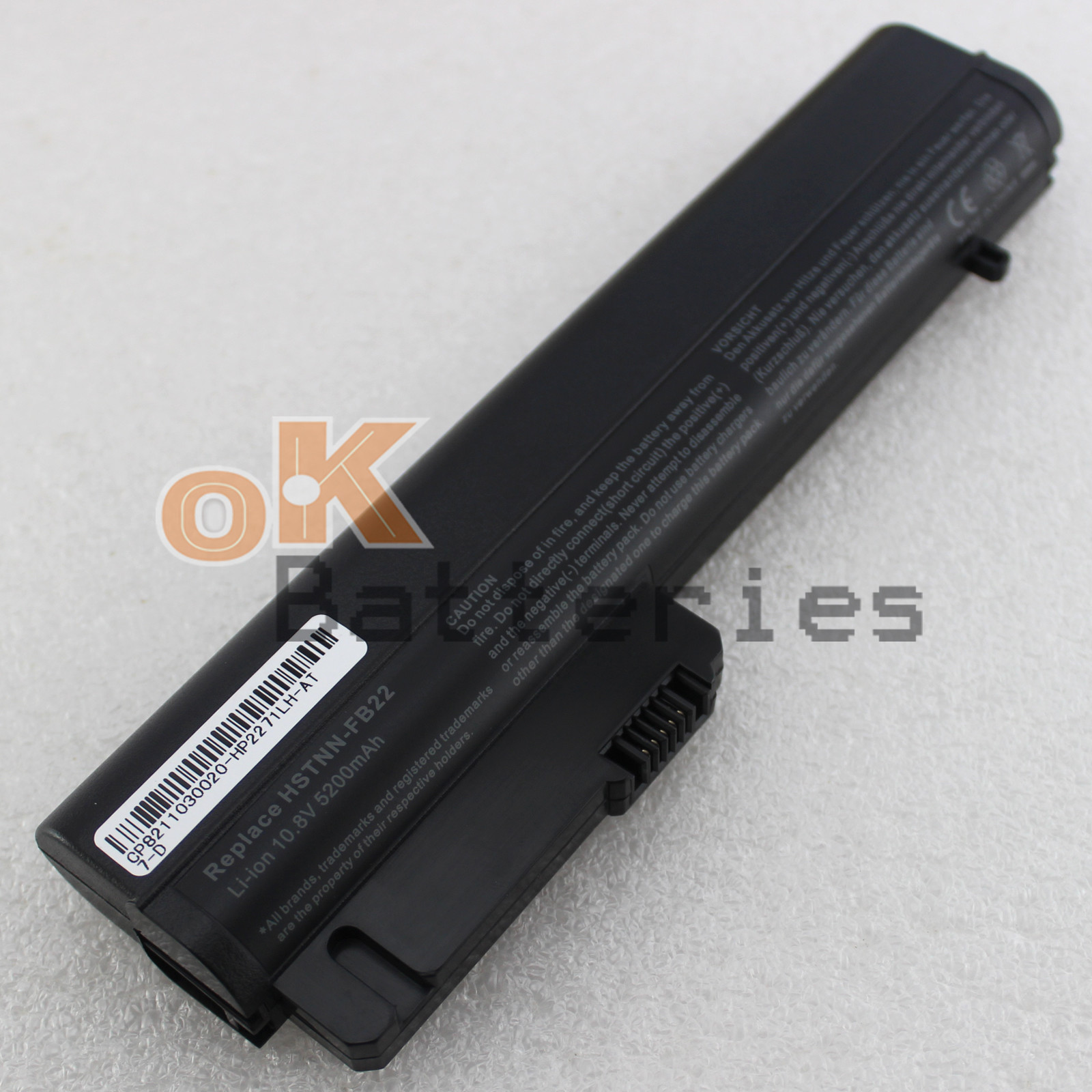 5200mah Battery for HP EliteBook 2530p 2540p NC2400 2533t HSTNN-FB22 EH767AA new
