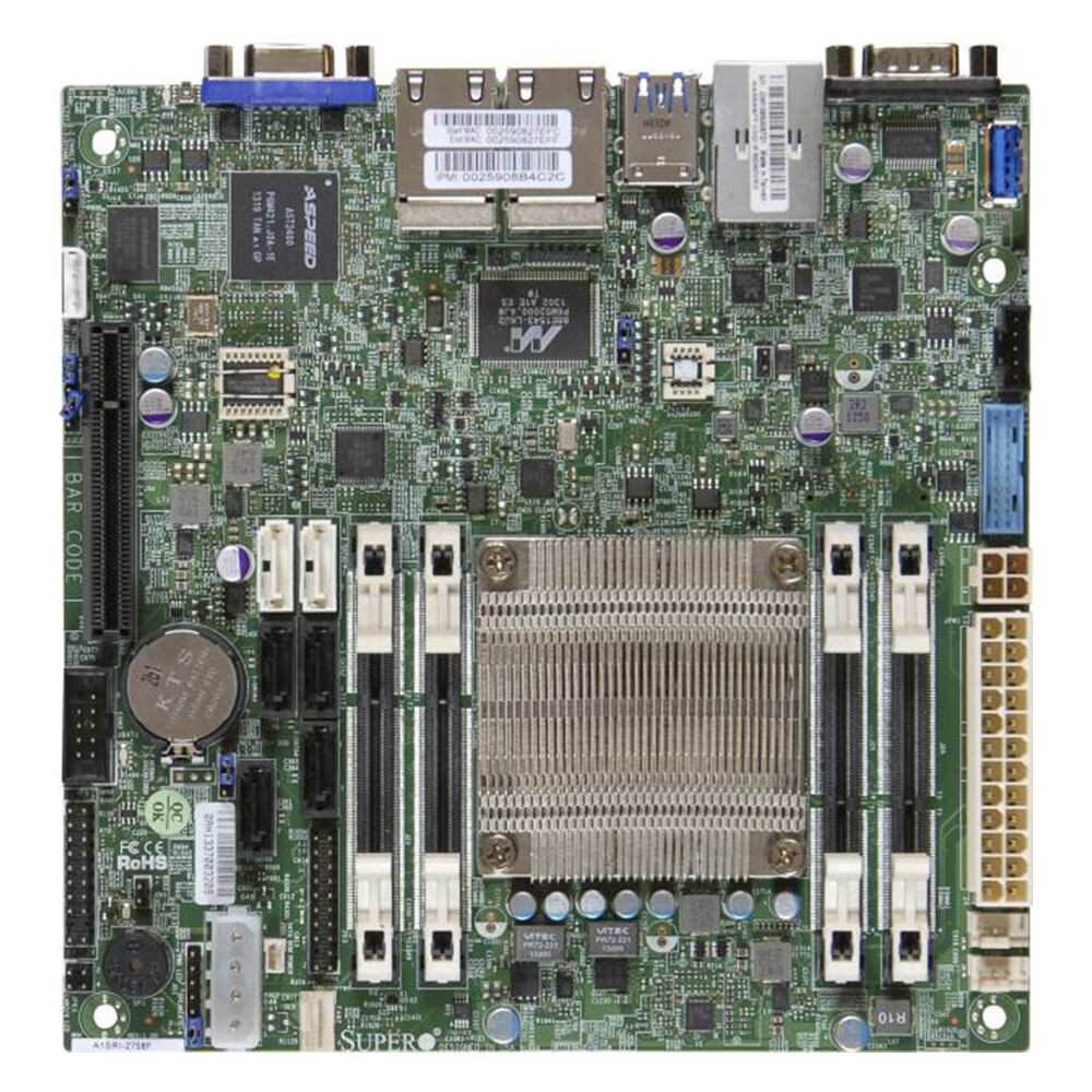 For Supermicro A1SAi-2750F Server Motherboard Single Socket FCBGA-1283 Mini-ITX