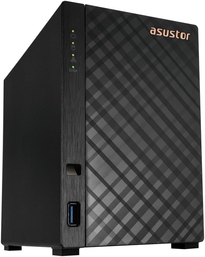 Asustor Drivestor 2 Gen 2, 2 Bay NAS Quad-Core 1.7GHz CPU 2.5GbE Port (Diskless)
