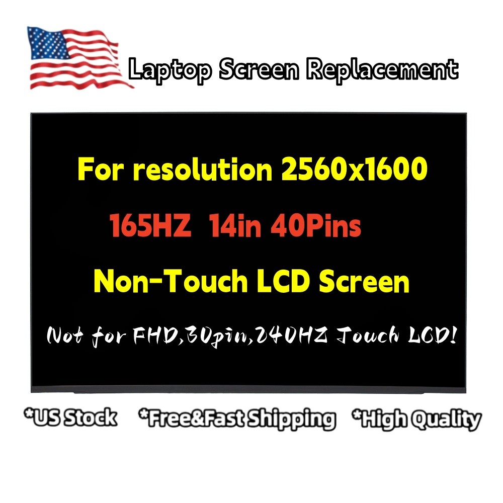 165HZ For Lenovo Legion Pro 5 16IRX8 82WK00JGUS 82WK00M7US QHD 40pin LCD Screen