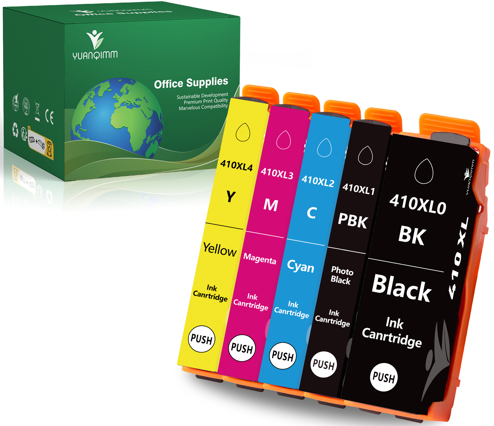 5PK 410xl T410xl Ink  for Epson Expression XP-530 XP-630 XP-640 XP7100 printer