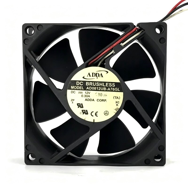 ADDA AD0812UB-A76GL 8025 DC12V 0.30A 8CM 3-Wire Cooling Fan