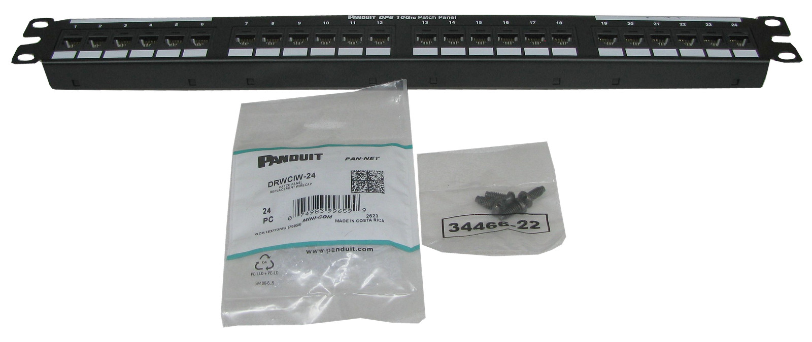 Panduit DP246X88TGY 24-Port Cat6a 10Gig Network Punchdown Patch Panel ~STSI