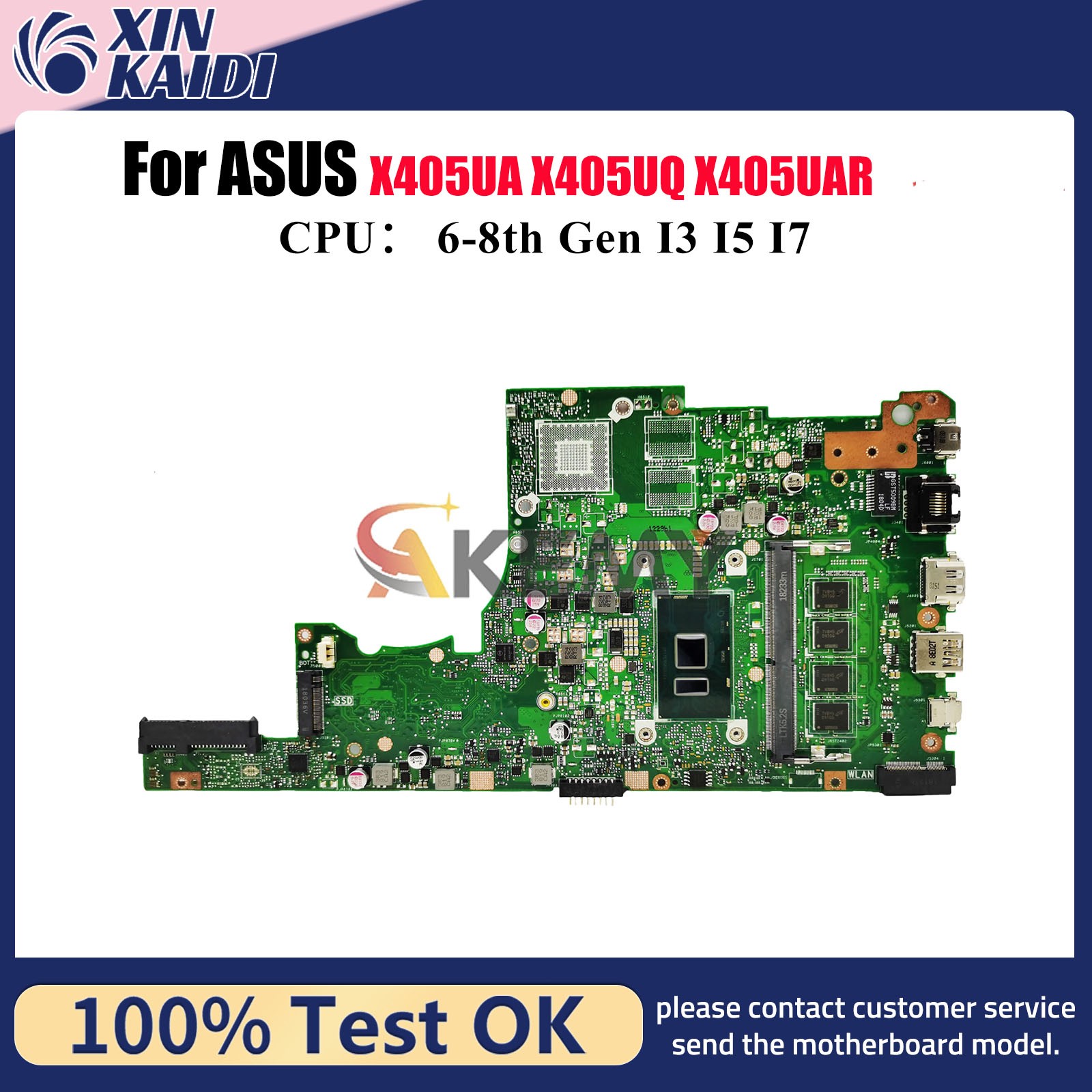X405UAR Motherboard For ASUS S4100U X405UA A405U X405UQ S405U Mainboard W/CPU