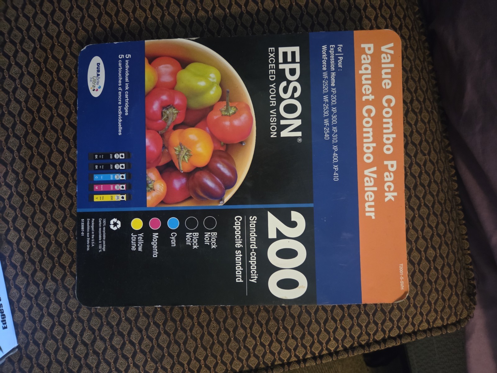 Epson DURABrite T126 Series Ink, Multi Pack 5 pk.