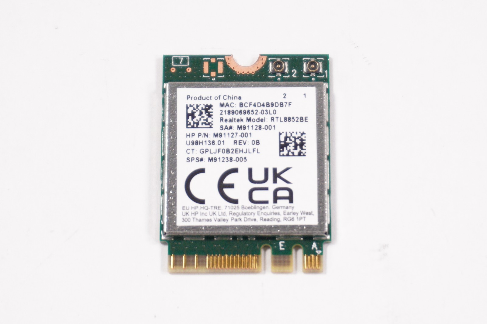 M91127-002 Hp WLAN Realtek CAVA2 ax 2x2 24-CS0074