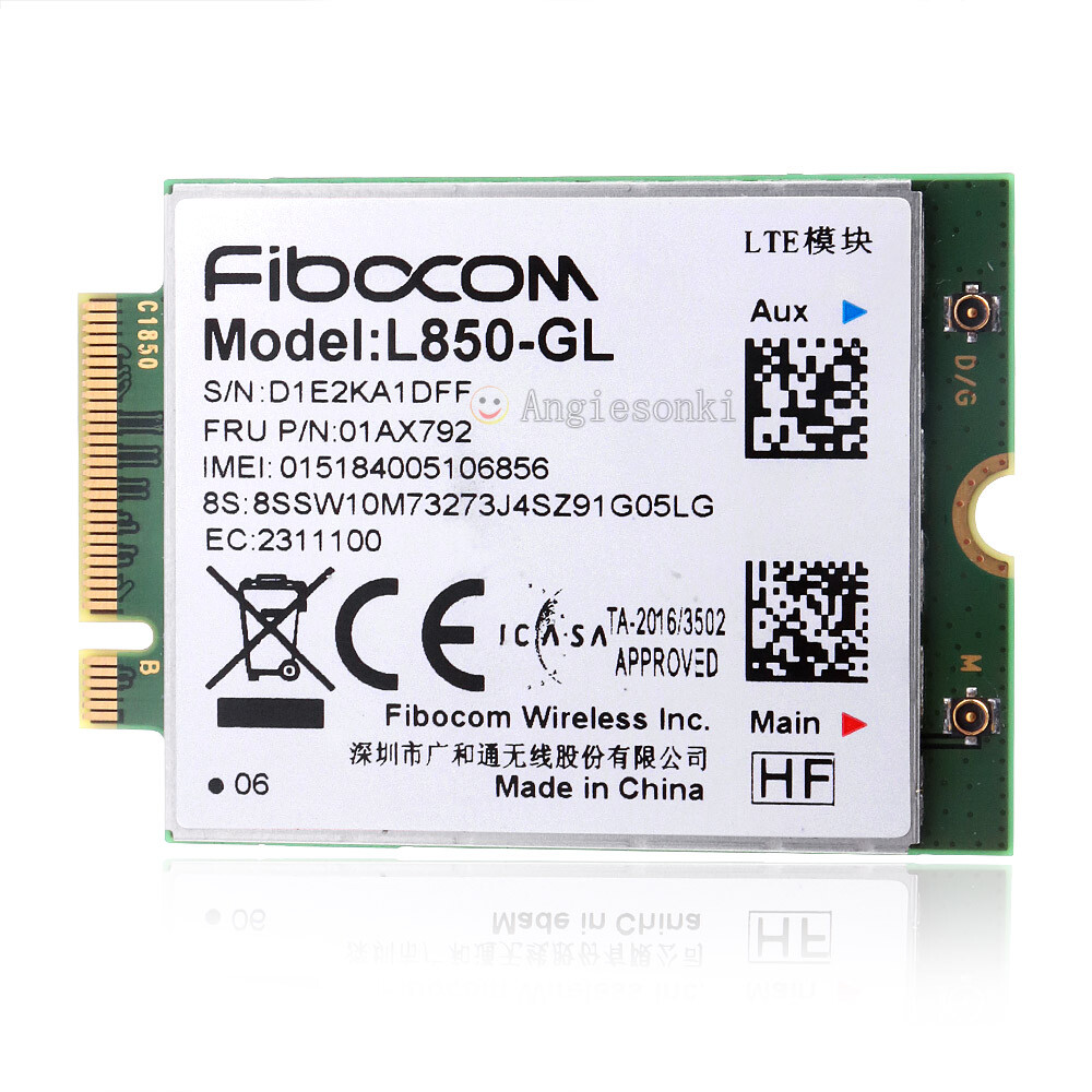L850-GL LTE 4G WWAN Card 01AX792 For Thinkpad L580 L490 X380 Yoga X1 Carbon 6th