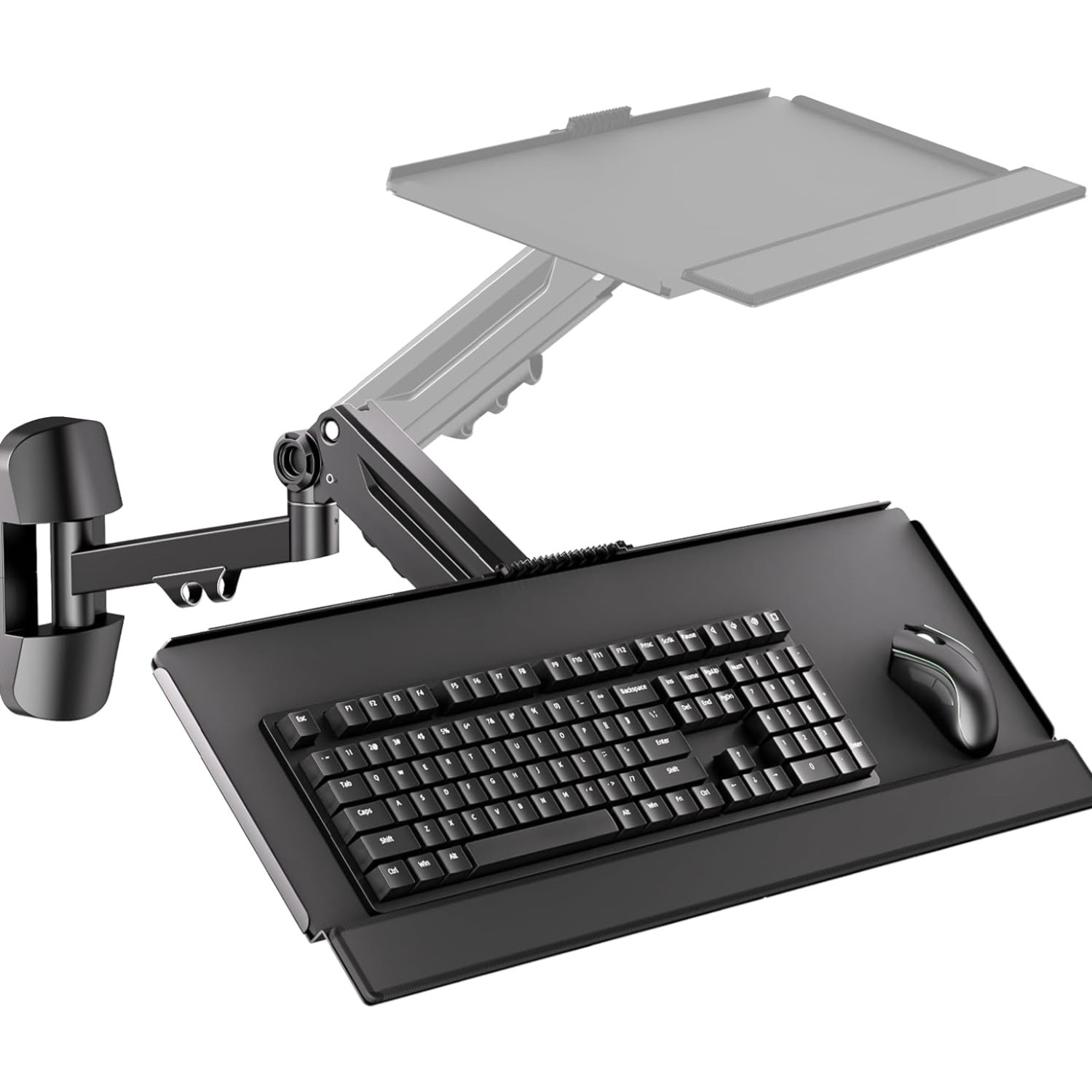 Wall Mount Keyboard Tray- Keyboard and Mouse Stand & Monitor Mount Arm,Height...
