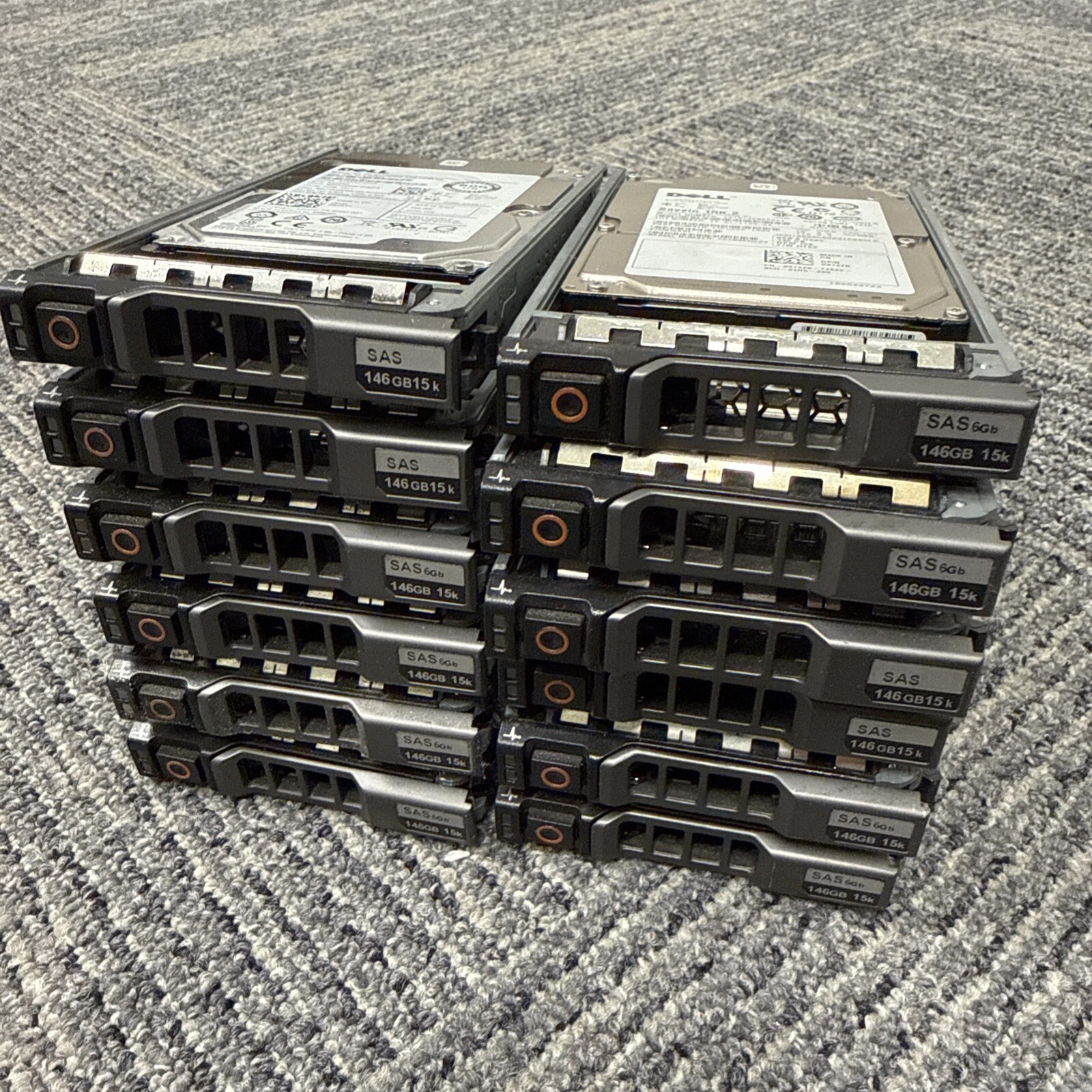 Lot of 12 Pcs Dell 146GB Savvio 15K.2 ST9146852SS UNTESTED