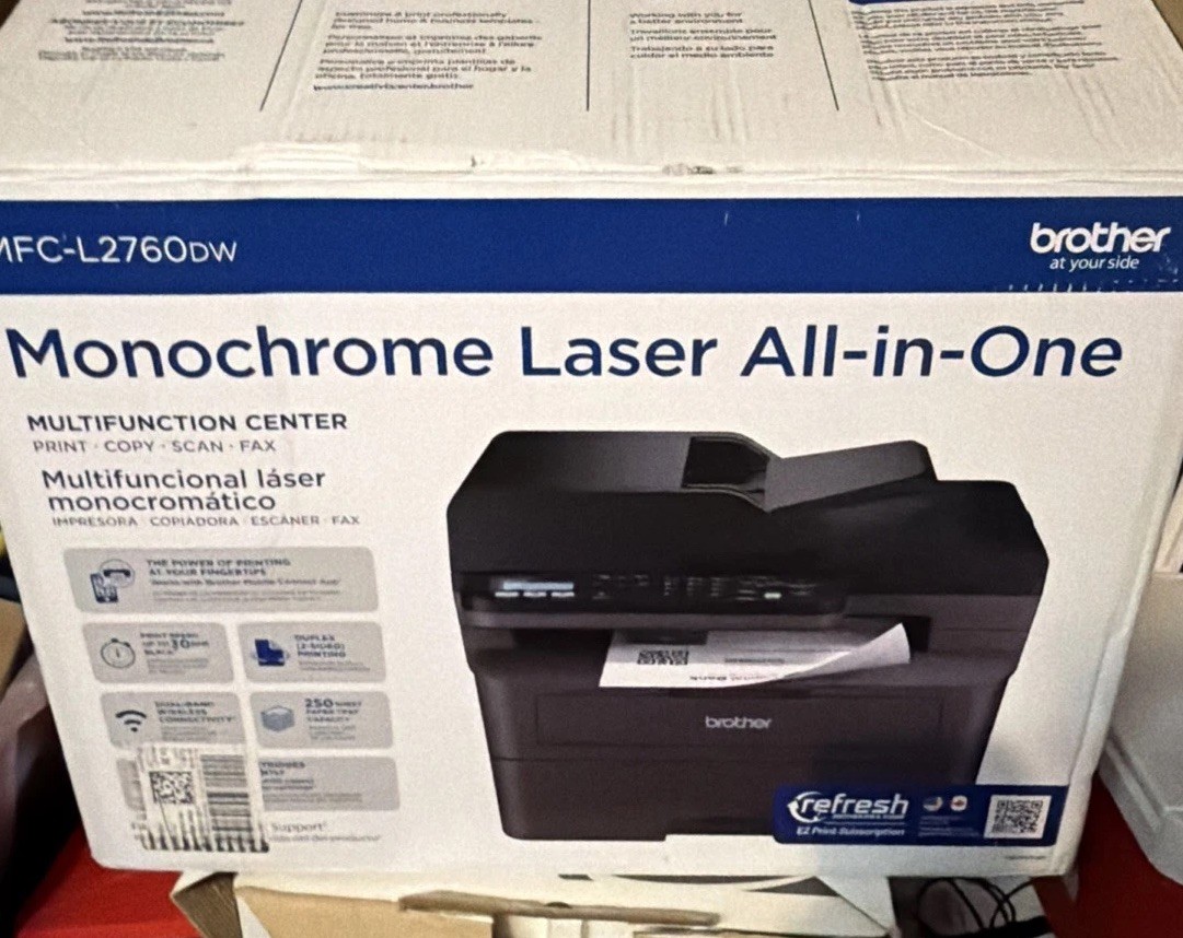 Brother MFC-L2760DW Wireless All-in-One Monochrome Laser Printer Copy Scan Fax