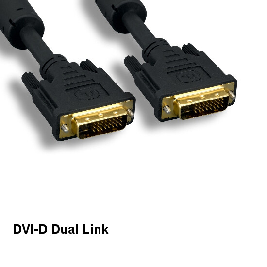 Kentek 6 ft DVI-D 24+1 Pin Dual Link Cable Male/Male 28AWG DVI Digital HDTV PC