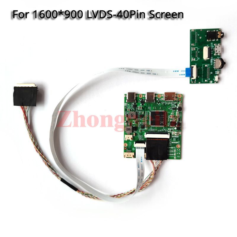 For LP156WD1-TLD2/TLD3 1600x900 USB-C Mini-HDMI LVDS 40-Pin LCD Driver Board Kit