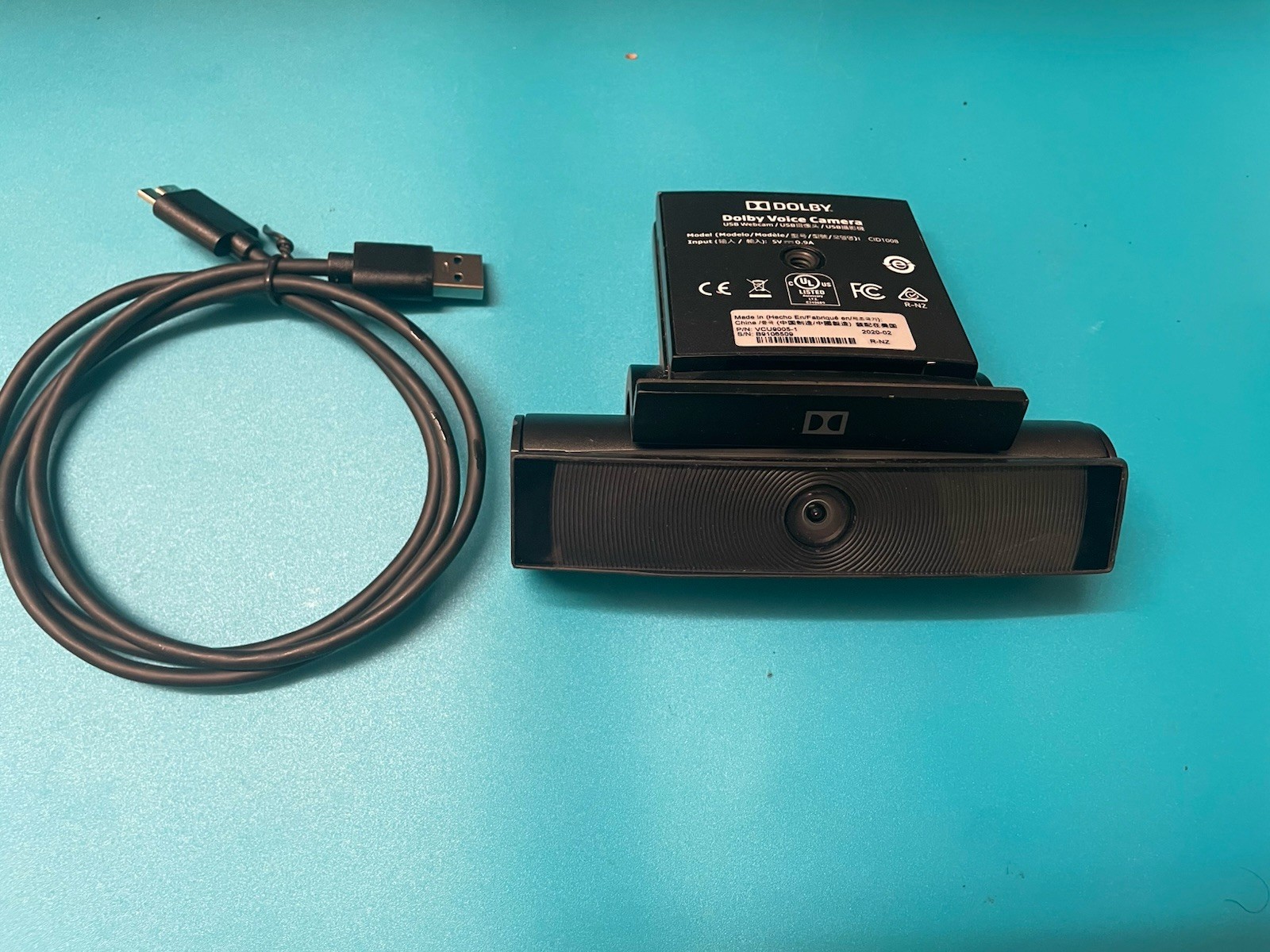Dolby CID1008 Voice Camera Webcam w/ Mount, Black W/CABLE