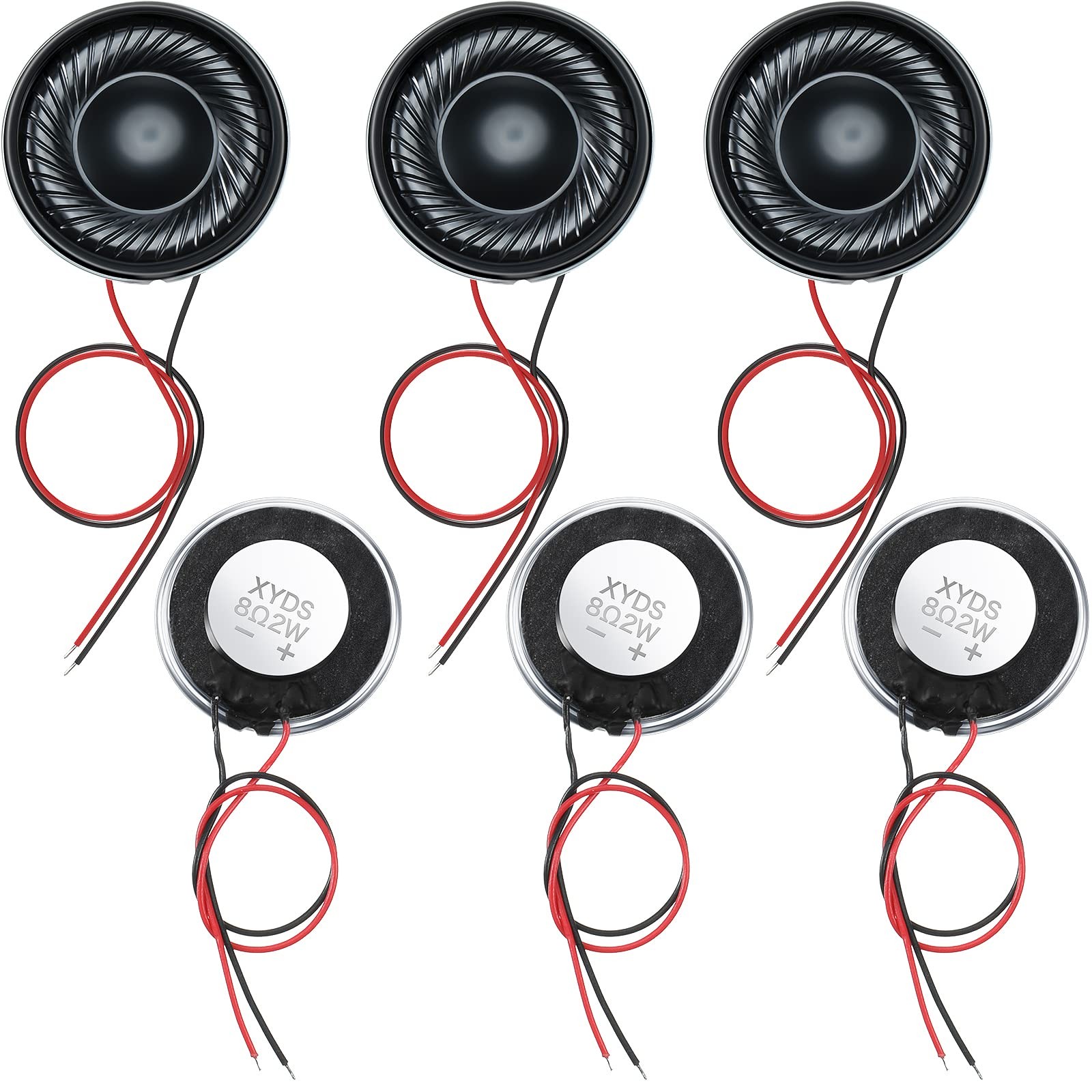 Weewooday 6 Pcs 2W 8 Ohm Small Speakers Metal Shell Round Internal [PICTURE] 