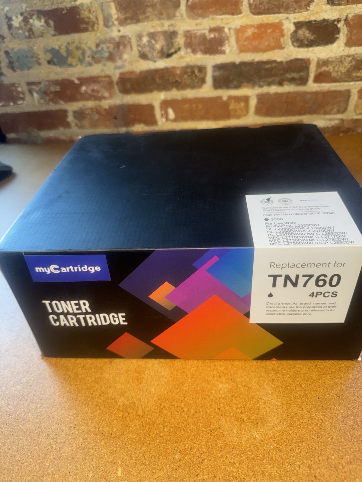 MyCartride Toner Replacement for TN760 4PCS