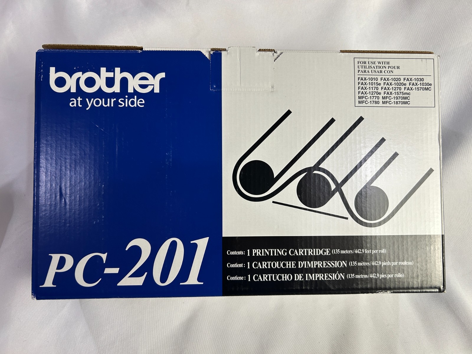 Genuine Brother PC-201 Thermal Print Cartridge FAX-1020 MFC-1770 OEM *NEW Sealed