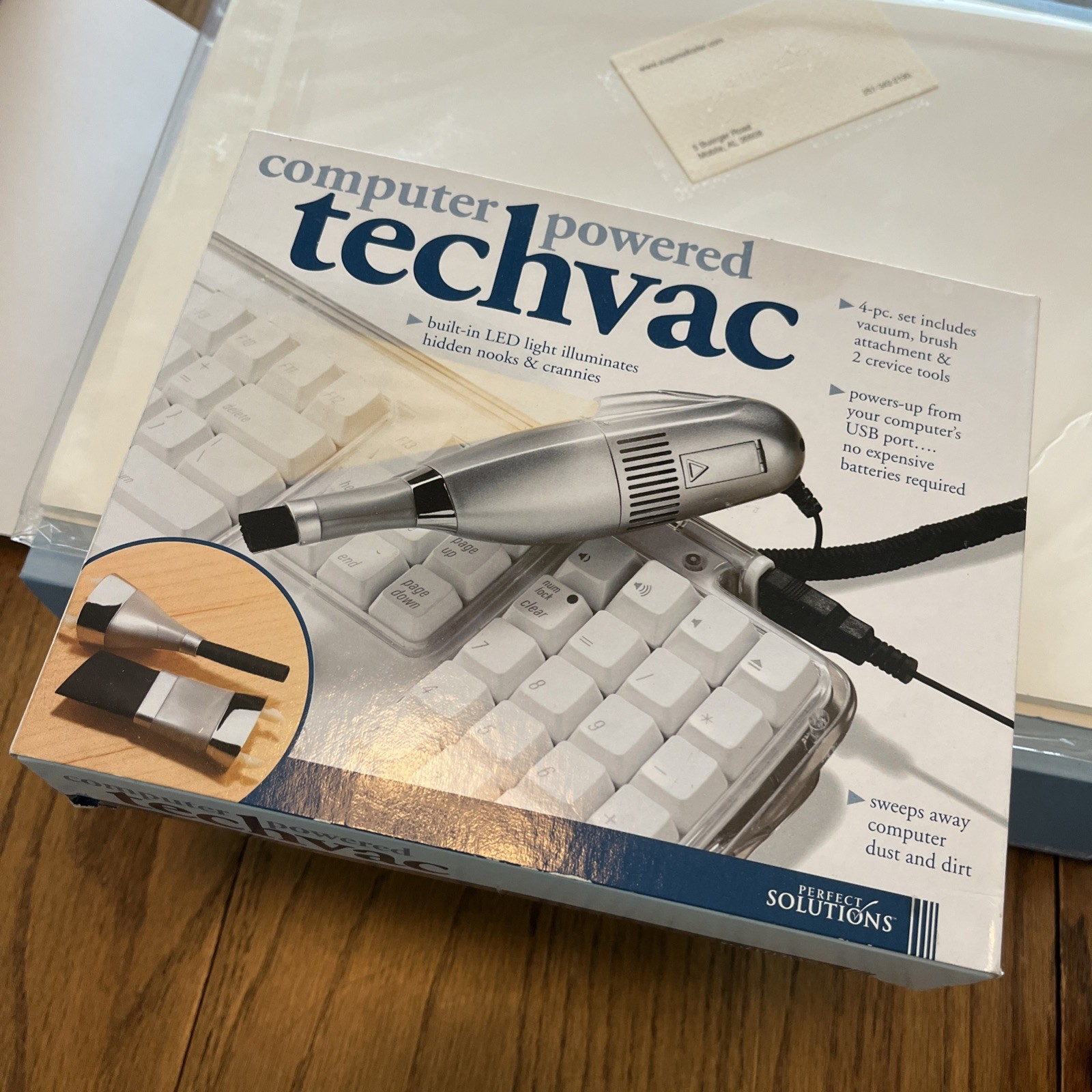 Computer Powered Techvac 4-Piece Set Vacuum (2) Crevice Tools & Brush Attachment