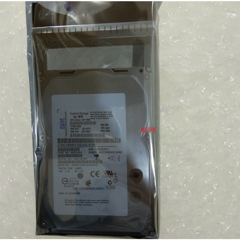 for IBM 49Y1866 49Y1870 49Y1869 600GB 15K 3.5'' SAS DS3500 HDD HARD DRIVE
